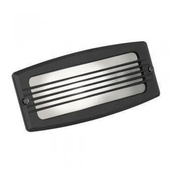 Oaks Outdoor Black Finish Recessed Grill Brick Light 070 BK by Oaks Lighting