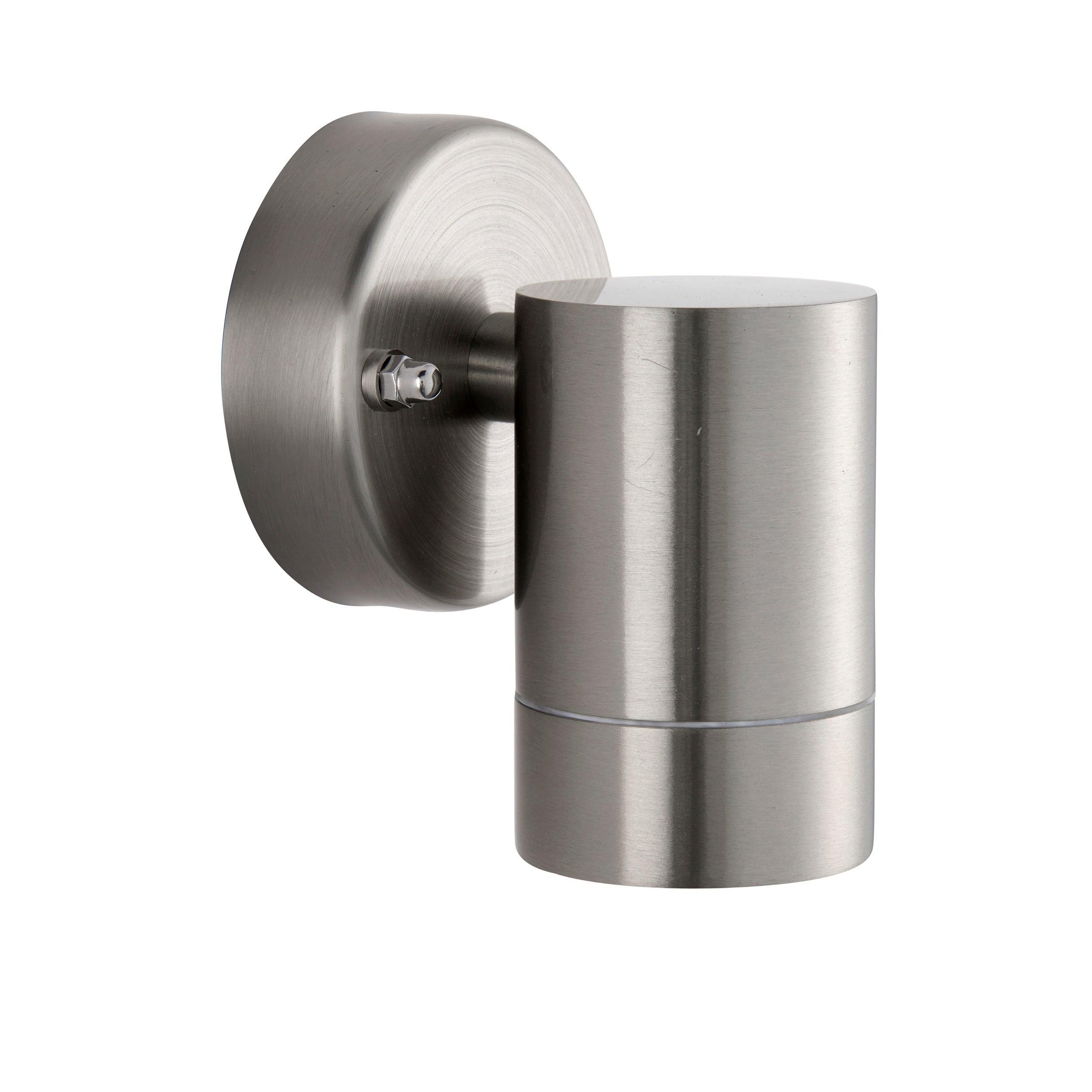 palin silver marine grade outdoor down wall light ip65 7w by saxby lighting, close up image 226