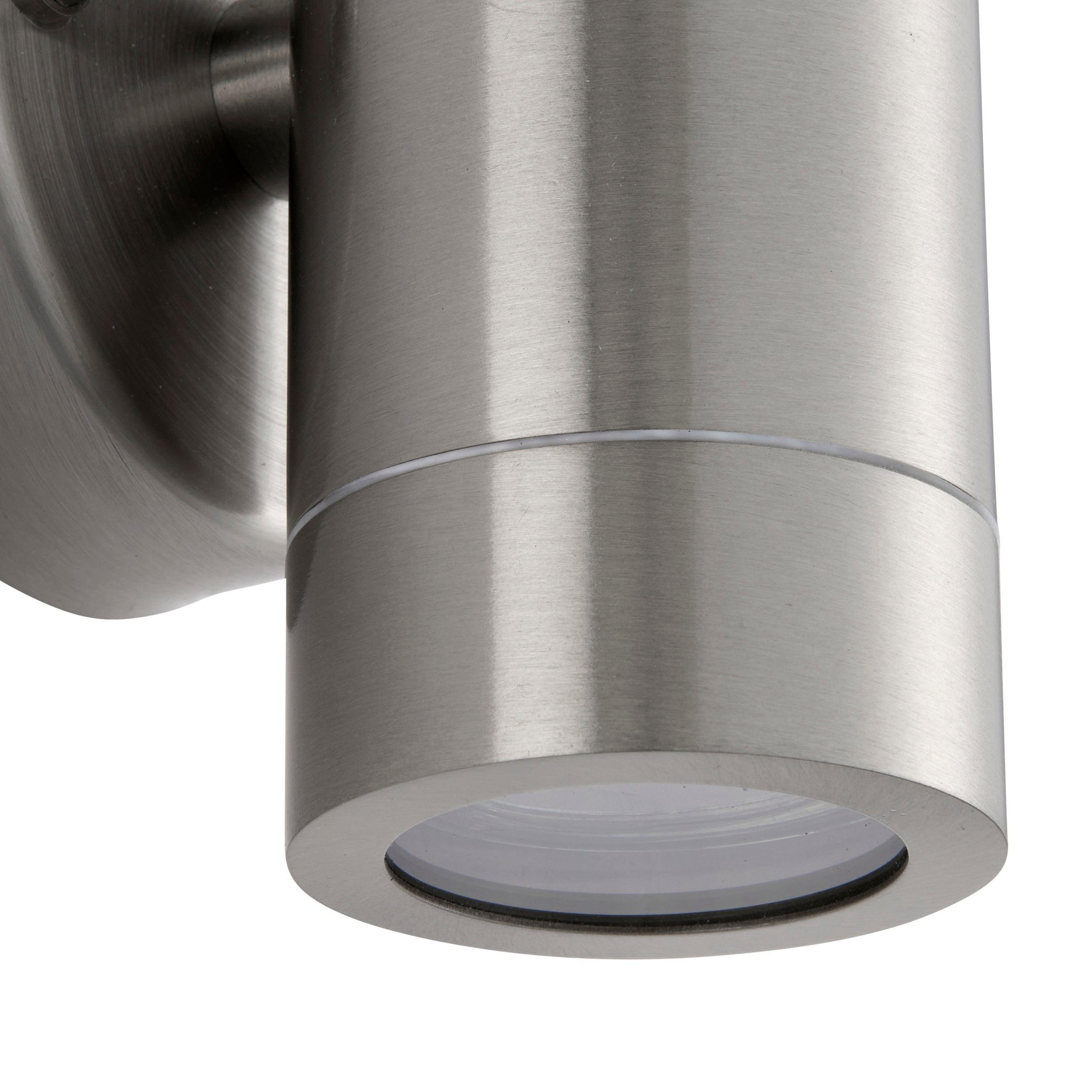 palin silver marine grade outdoor down wall light ip65 7w by saxby lighting, close up image 162