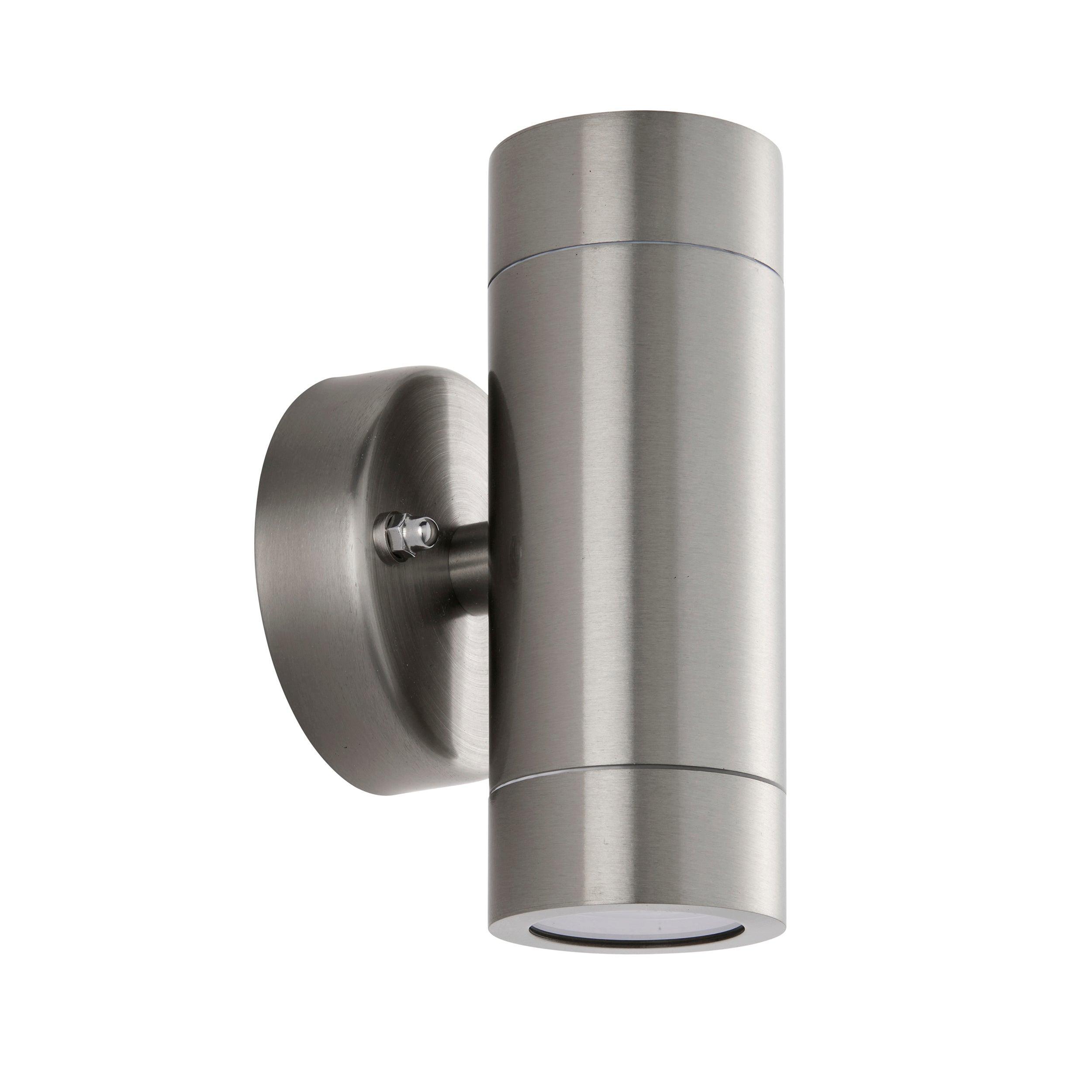 palin 2 light marine grade outdoor up down wall light ip65 7wby Saxby Lighting, close up image