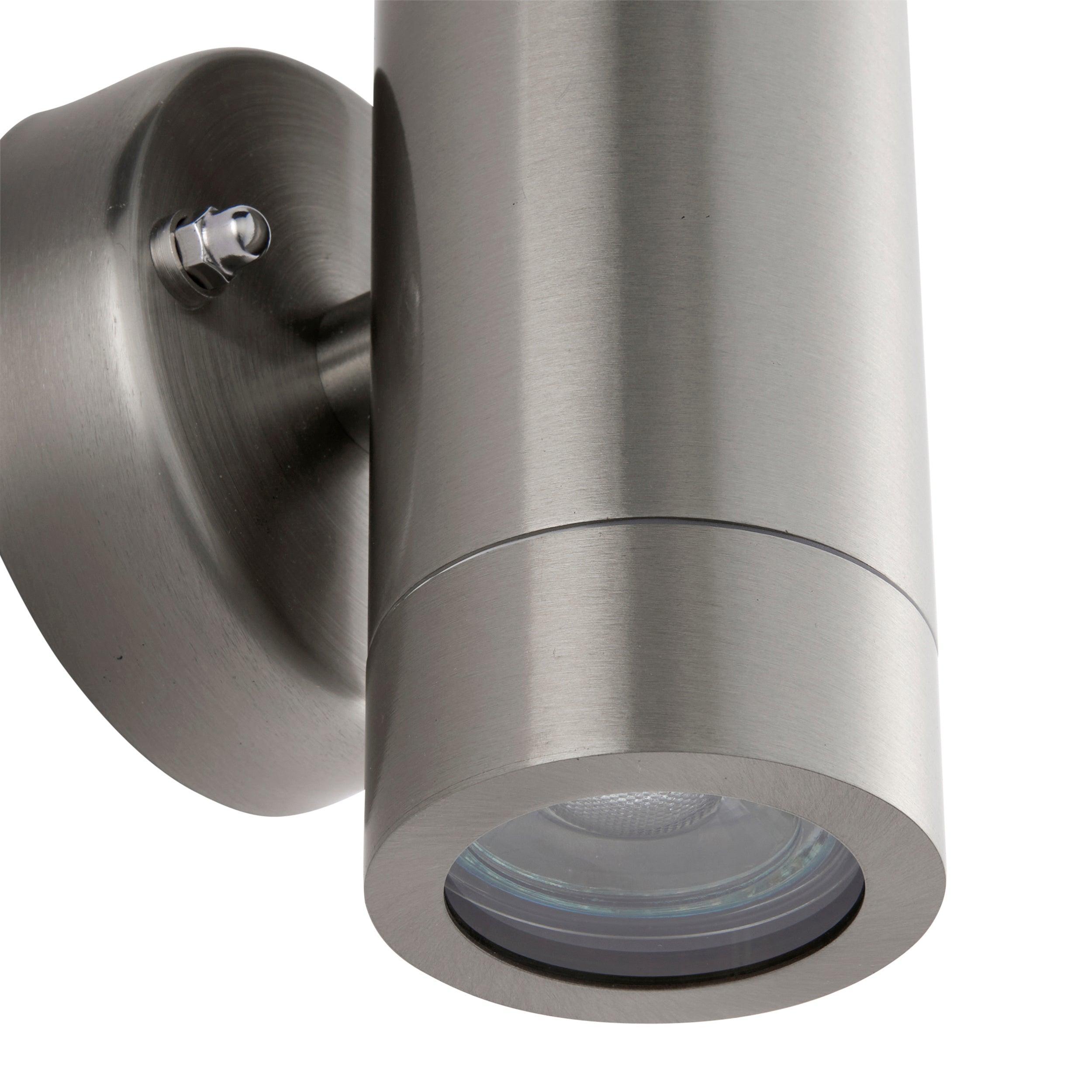 palin 2 light marine grade outdoor up down wall light ip65 7w by saxby lighting, close up image 122