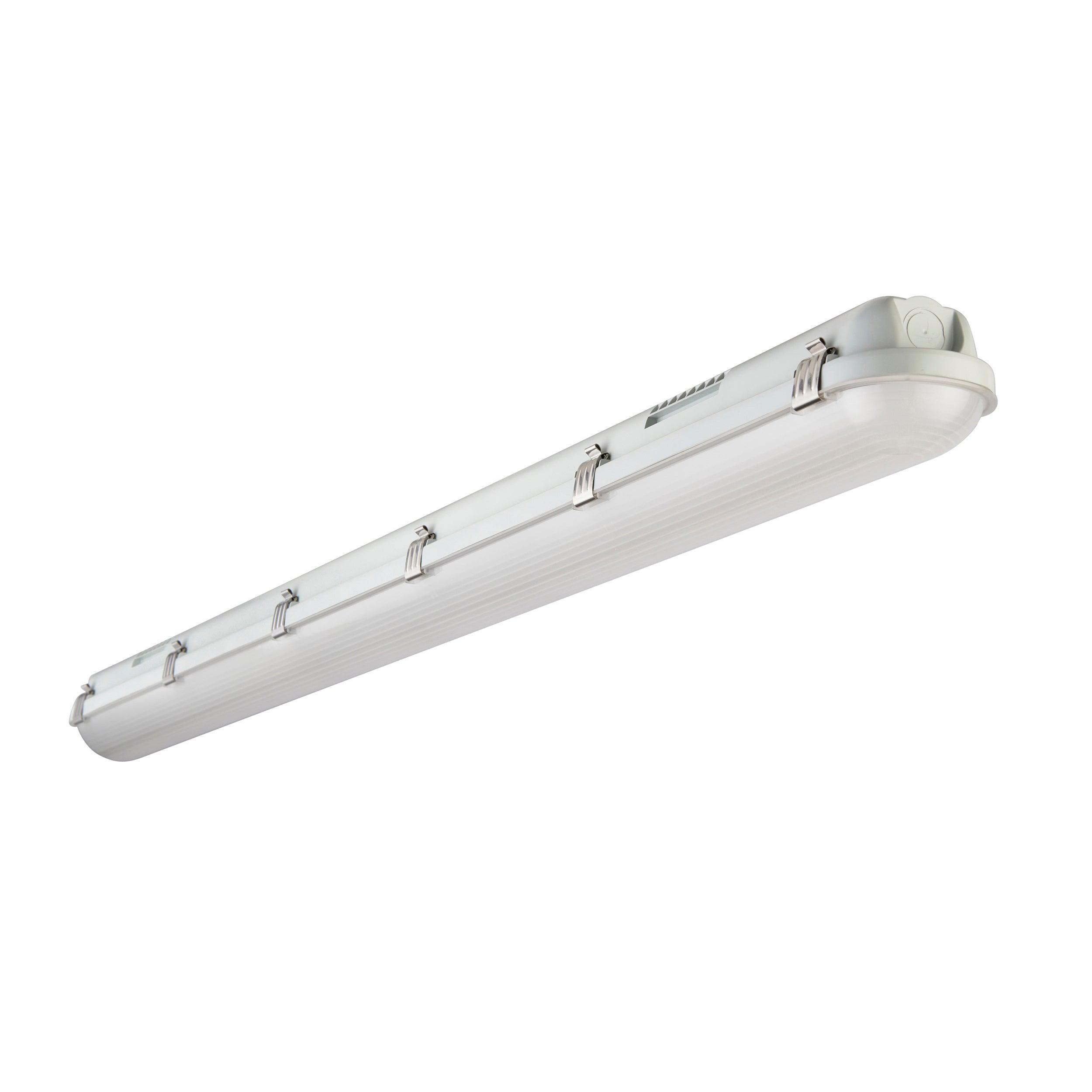 led anti corrosive cool white led batten light 4000k 4ft high lumen ip65 30wby Saxby Lighting, close up image
