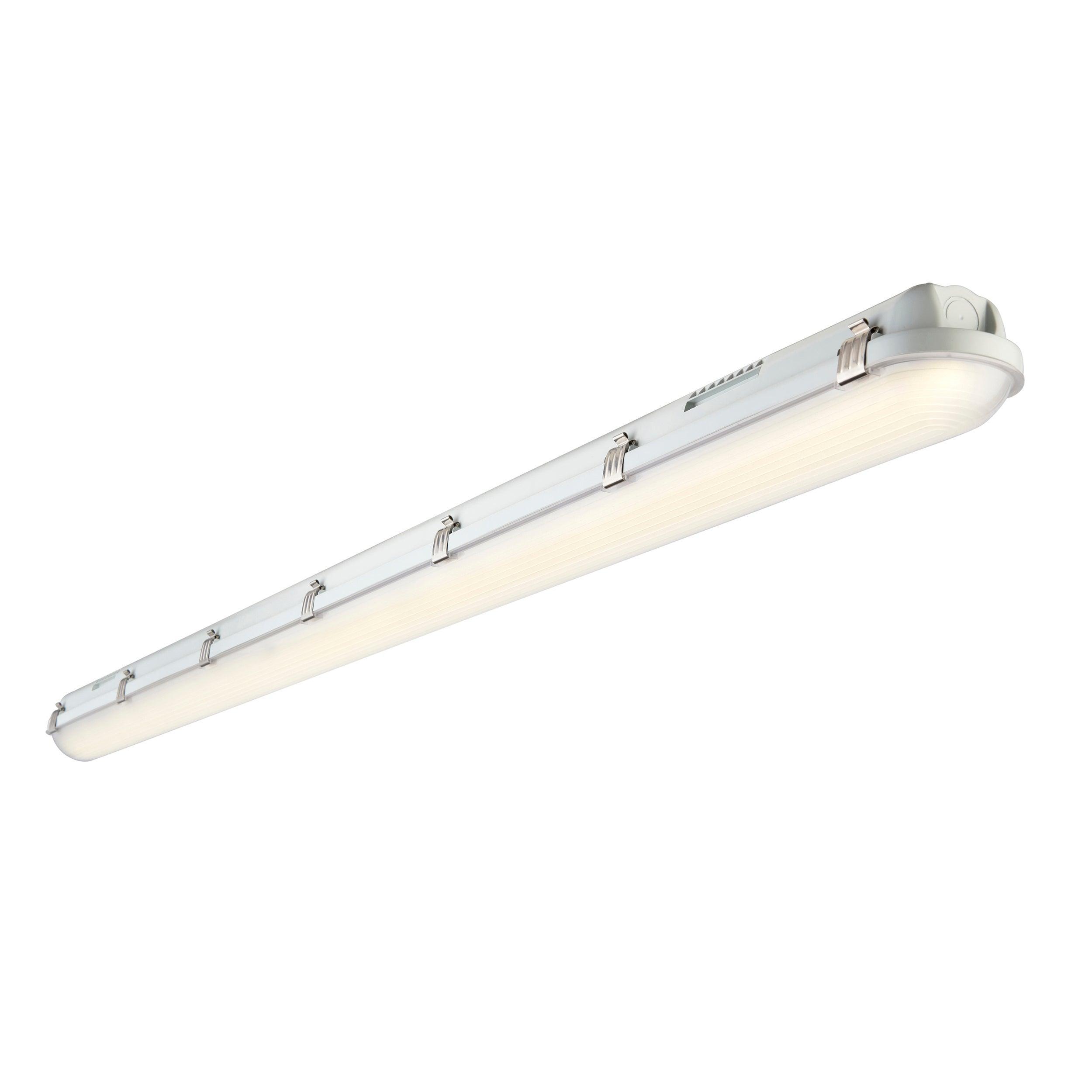 led anti corrosive cool white led batten light 4000k 5ft high lumen ip65 50wby saxby lighting