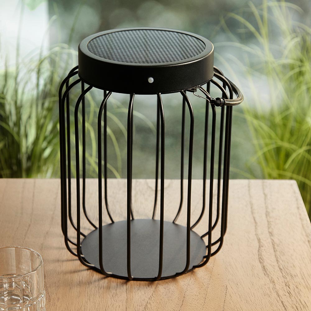 Tropic Solar Black Outdoor Table Lamp by Endon Lighting — suits living rooms, bedrooms & offices