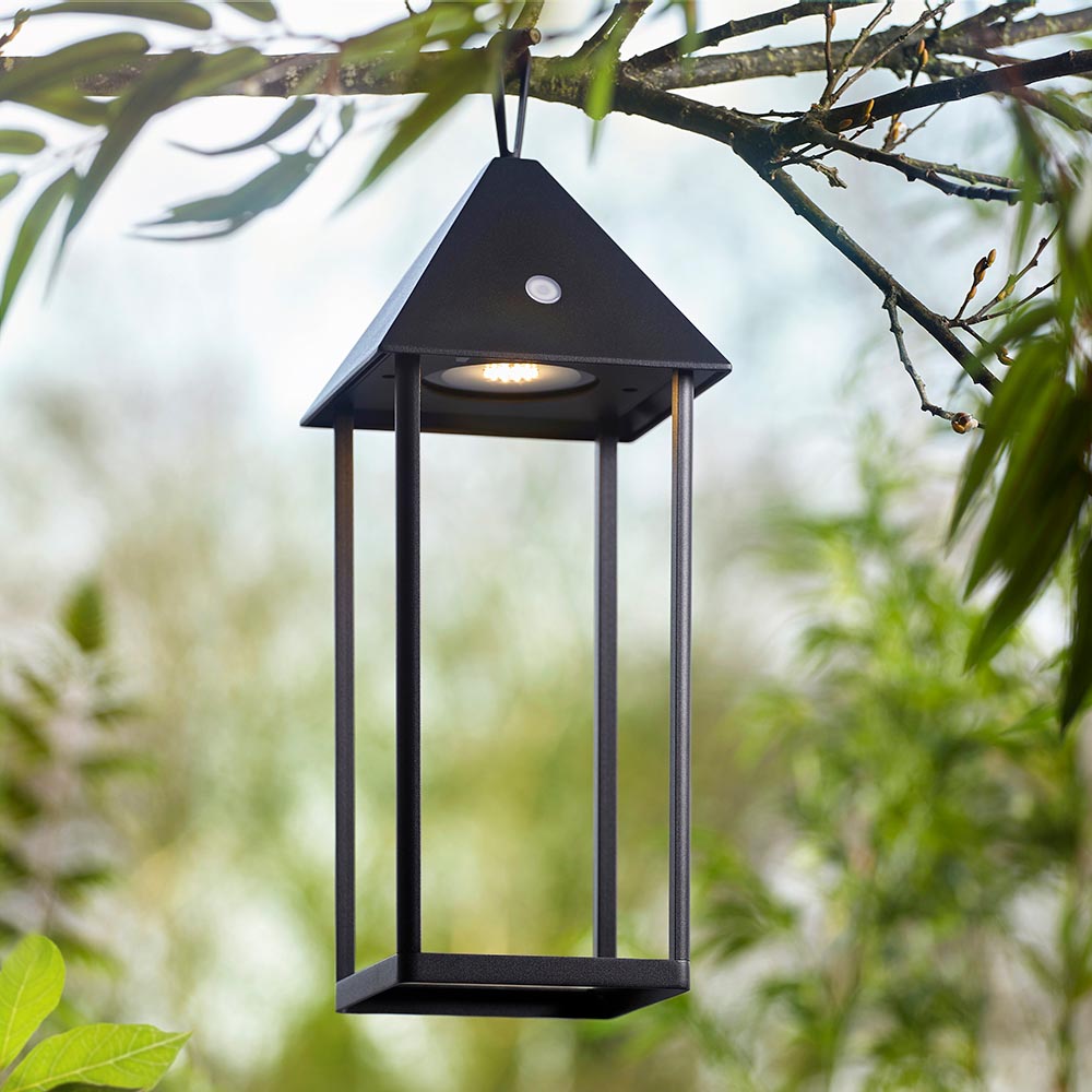 Hoot Battery Powered Black Outdoor Large Table Lamp by Endon Lighting — suits living rooms, bedrooms & offices