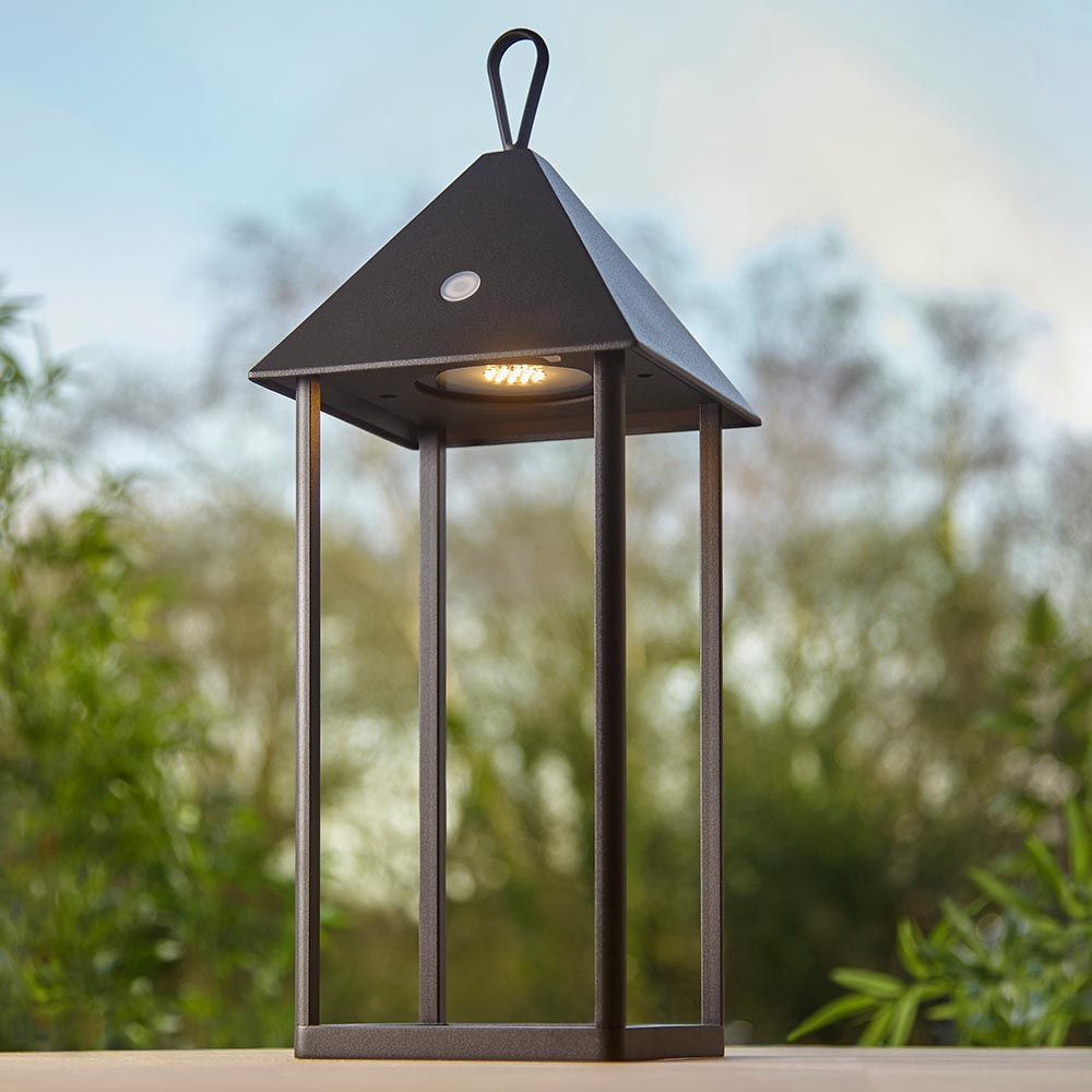 Hoot Battery Powered Black Outdoor Large Table Lamp