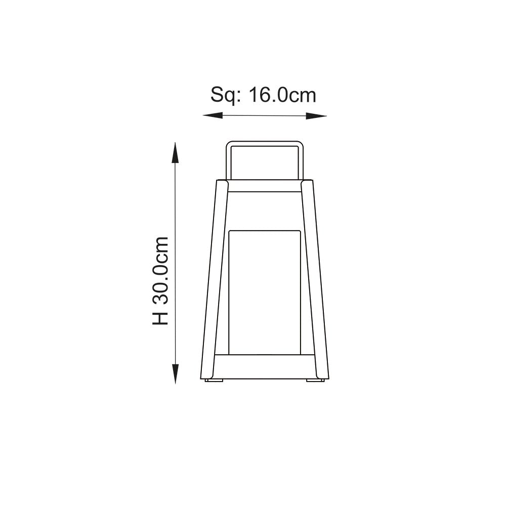 Tallow Outdoor Rechargeable Table Lamp - IP44