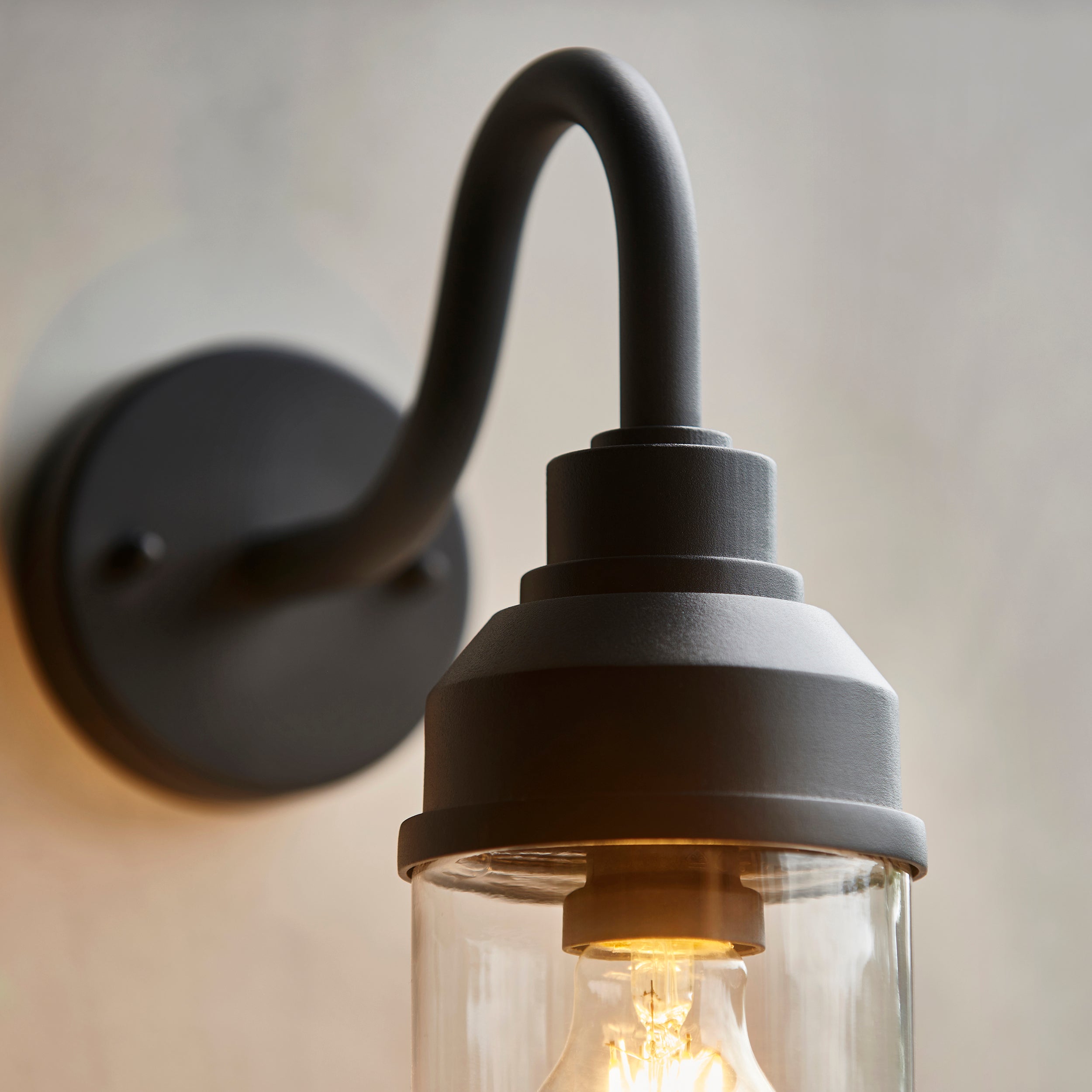 Truro Black Outdoor Wall Light