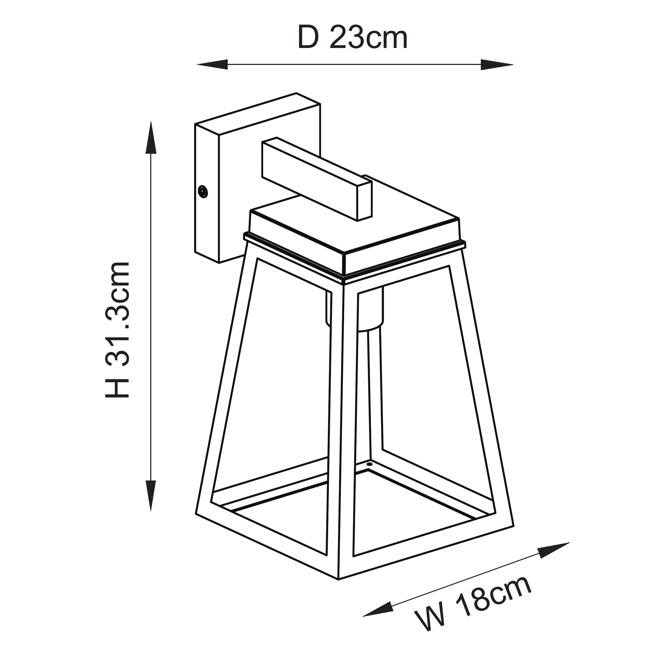 Lymington Black Outdoor Wall Light