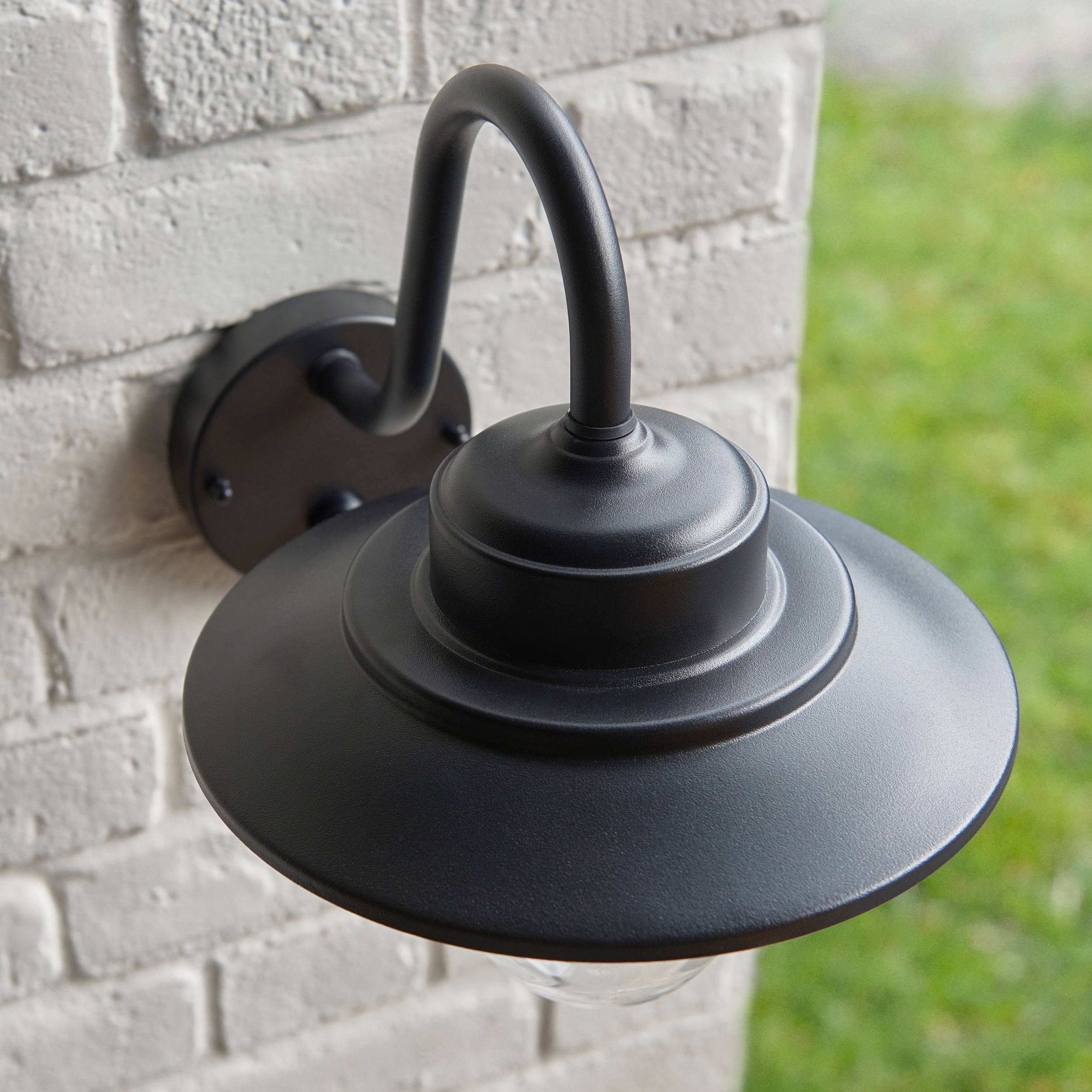 Thornton PIR Black Outdoor Wall Light - IP44