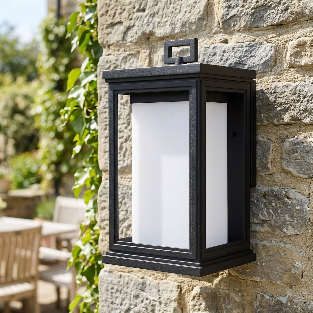 Feiss Roscoe Medium Black Outdoor Wall Light