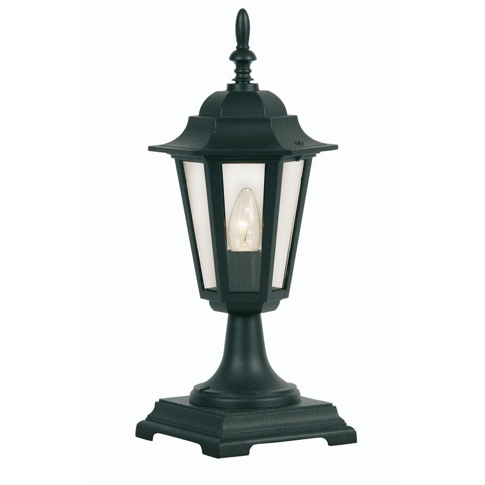 Oaks Lighting Haxby Black Pedestal Light IP44-clearance