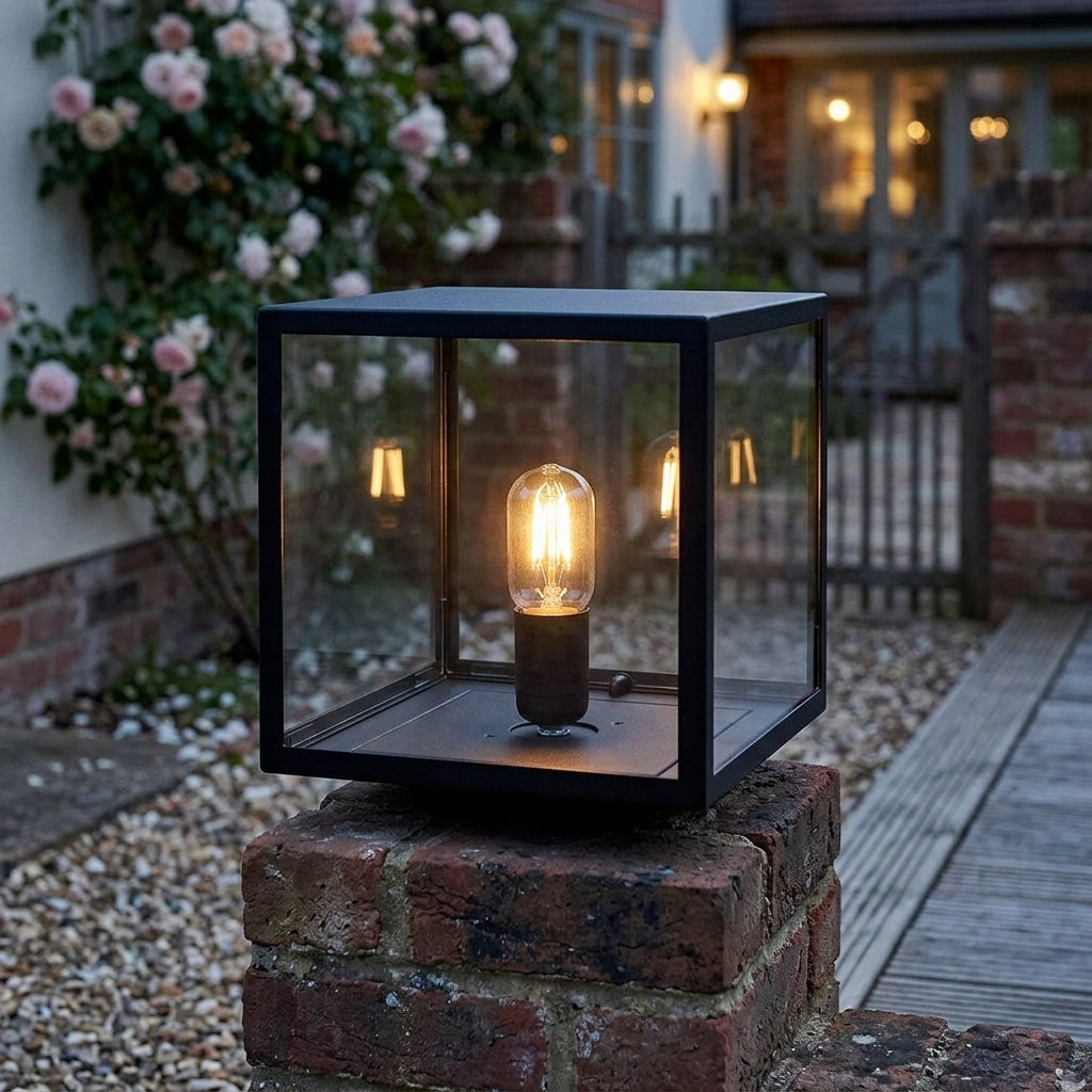 Norlys Lofoten Black Outdoor Pedestal Light LOFOTEN3-BLK