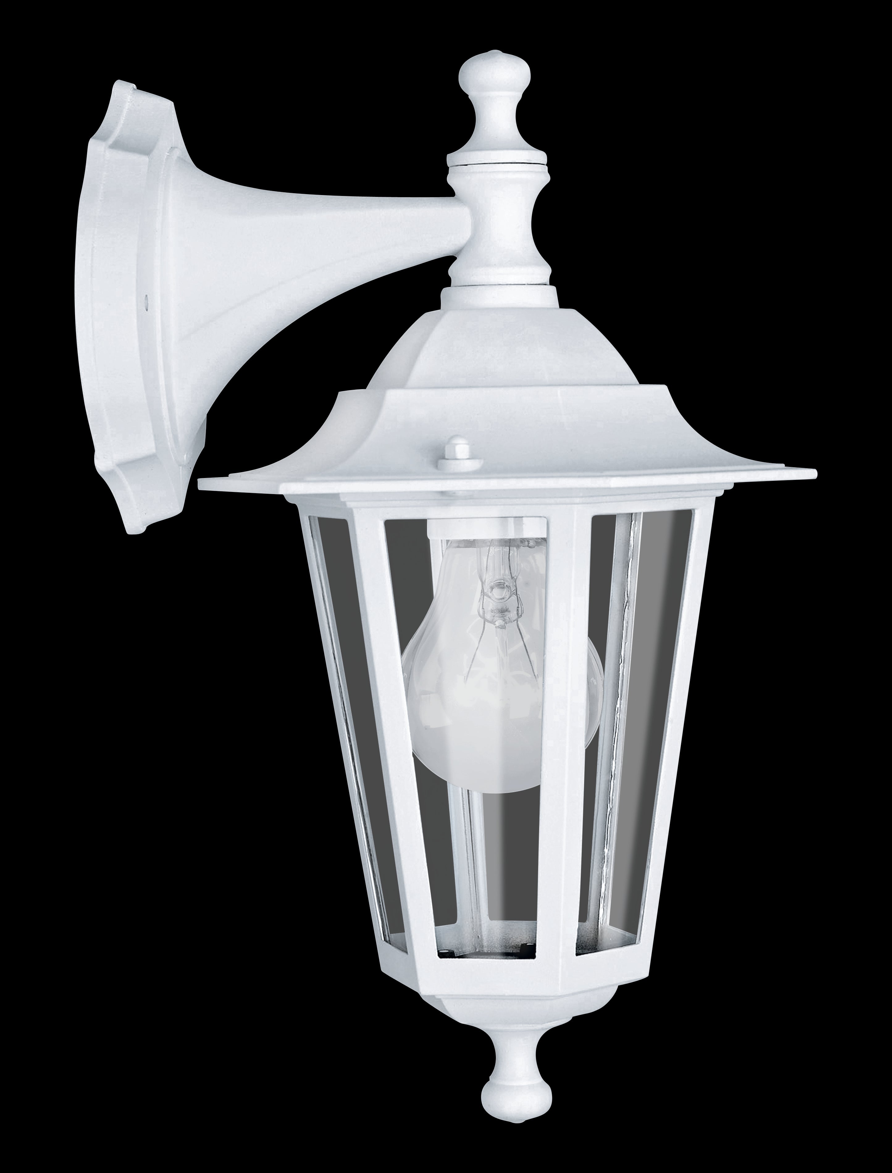 eglo laterna 5 white hanging lantern outdoor wall light ip44 living room close up