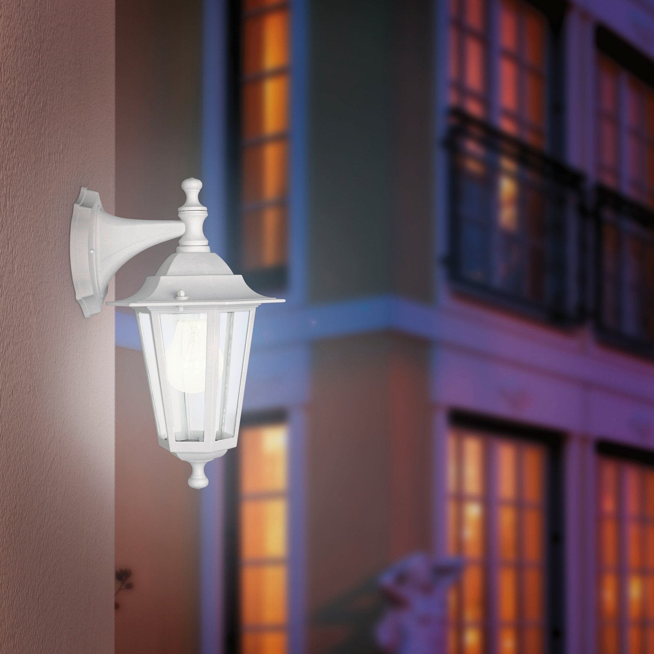eglo laterna 5 white hanging lantern outdoor wall light ip44 living room image