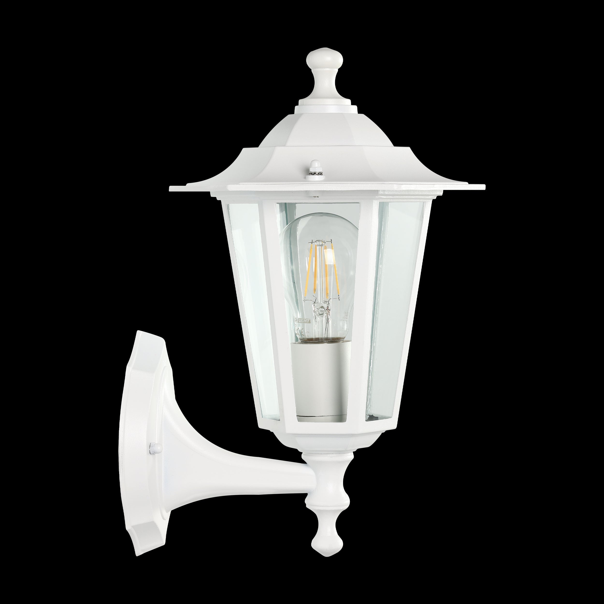 eglo laterna 5 white upright lantern outdoor wall light ip44 living room image
