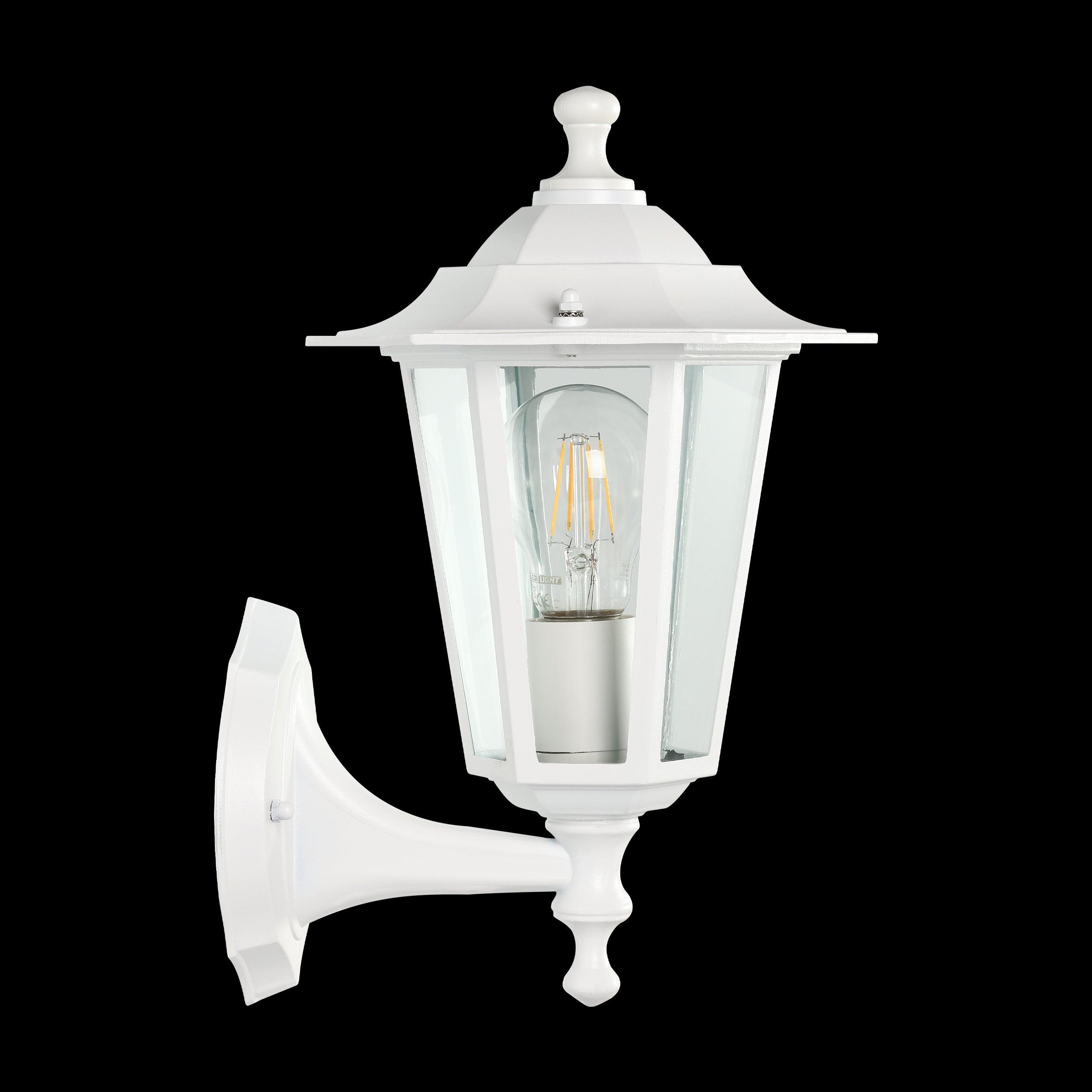 Eglo Laterna 5 White Upright Lantern Outdoor Wall Light - IP44-clearance