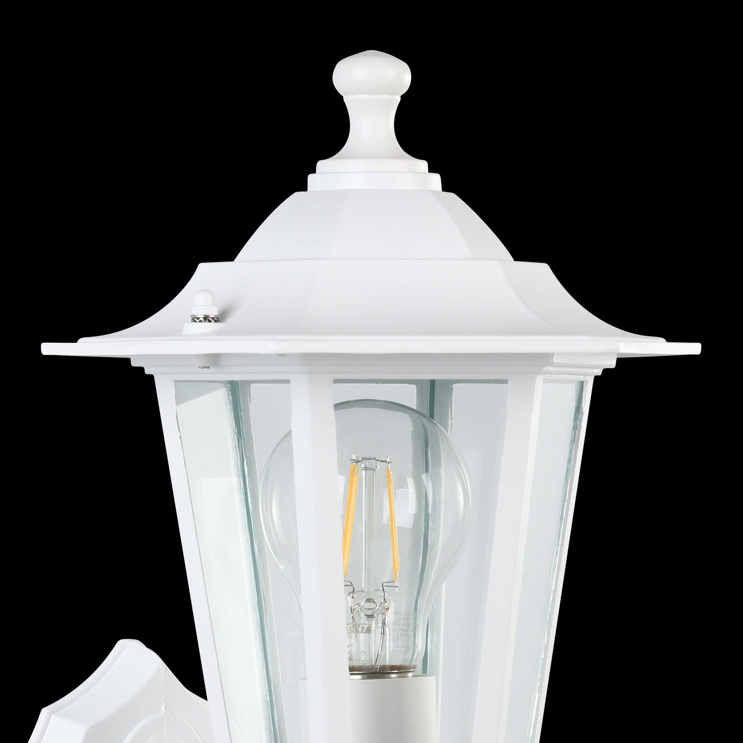 Eglo Laterna 5 White Upright Lantern Outdoor Wall Light - IP44-clearance