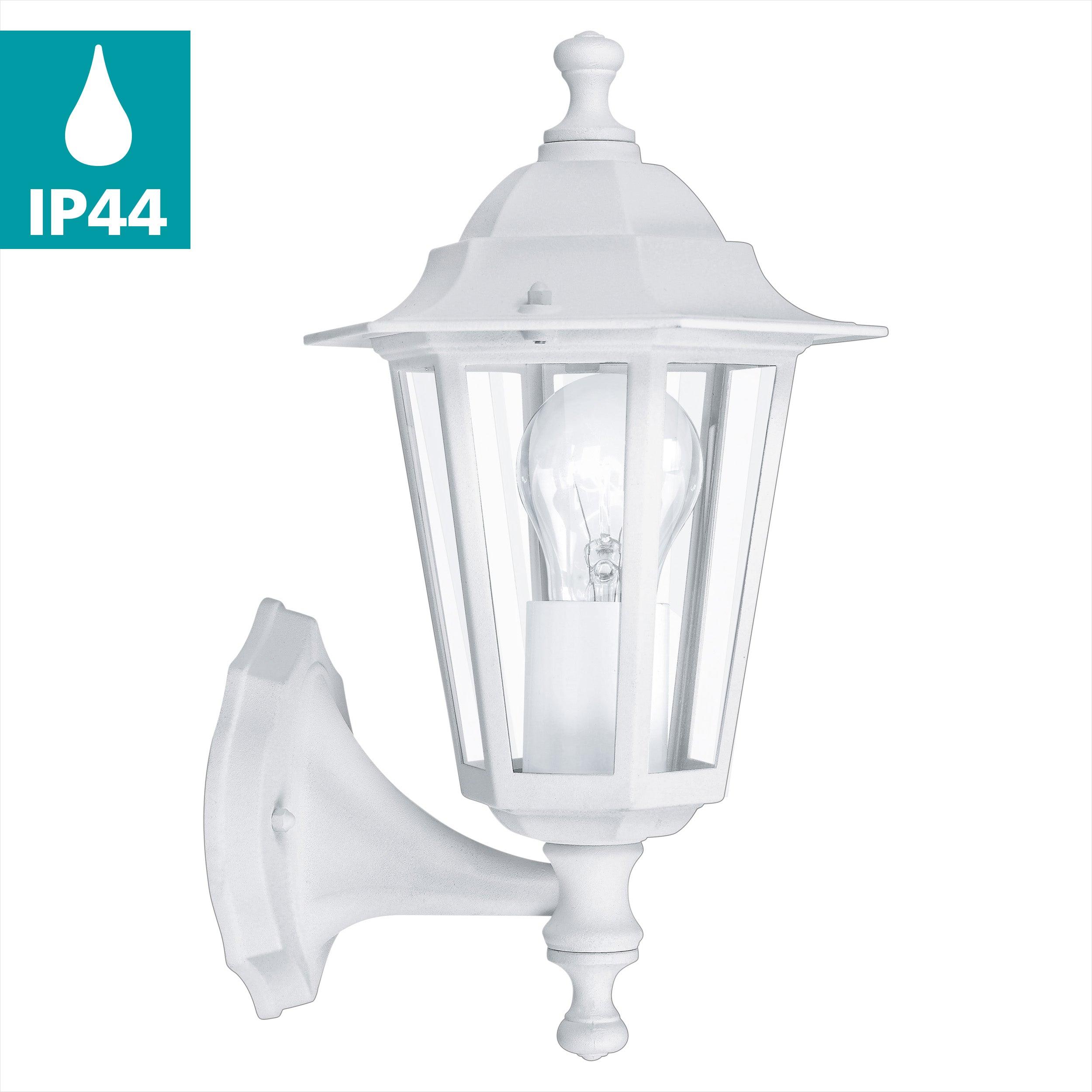 Eglo Laterna 5 White Upright Lantern Outdoor Wall Light - IP44-clearance