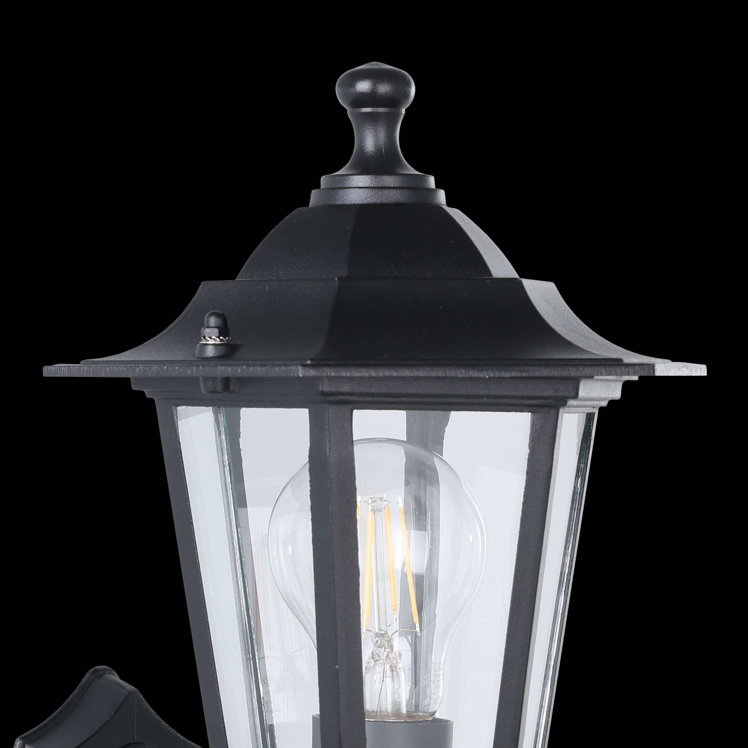 eglo laterna 4 black upright lantern outdoor wall light ip44 hallway lighting