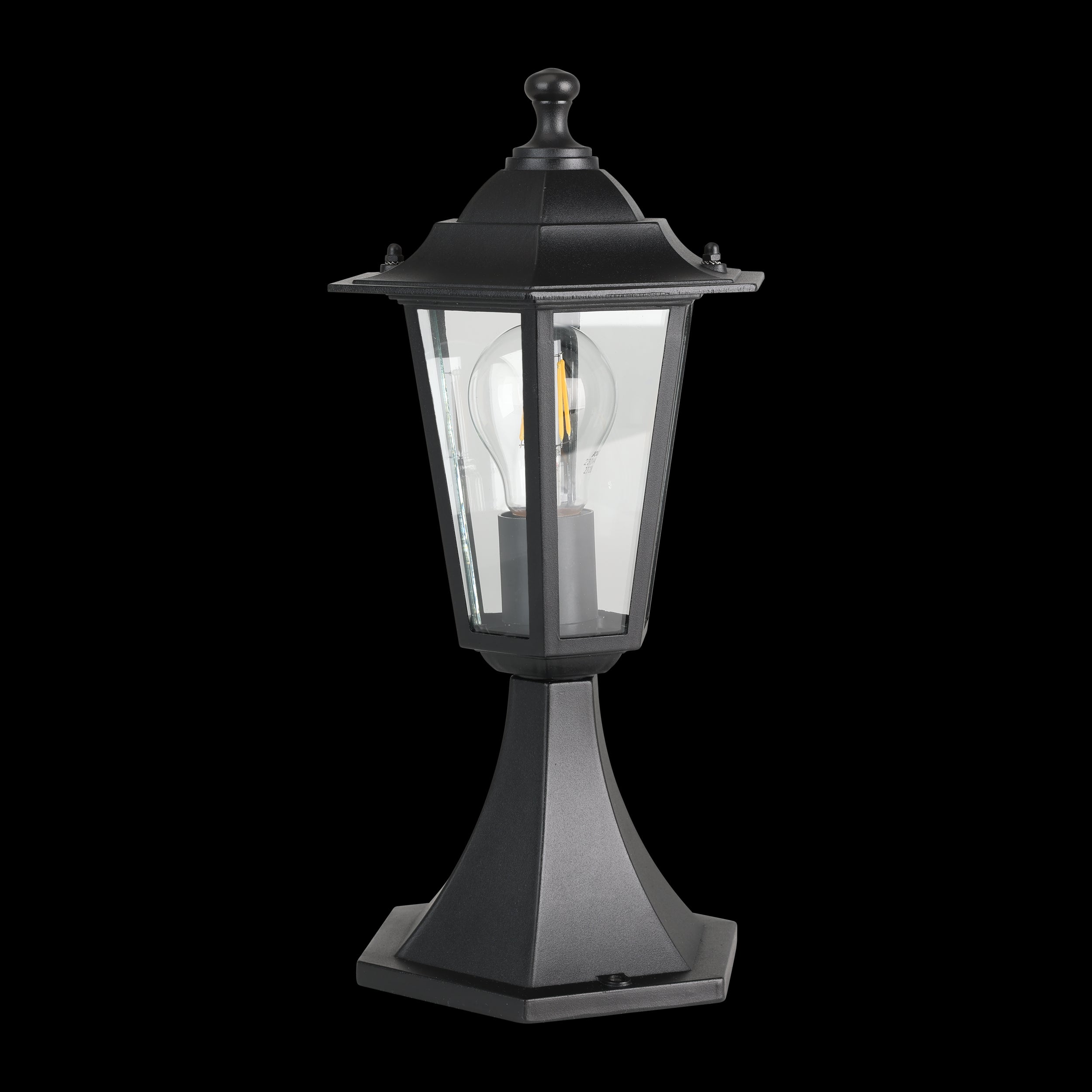 eglo laterna 4 ip44 black pedestal light living room image