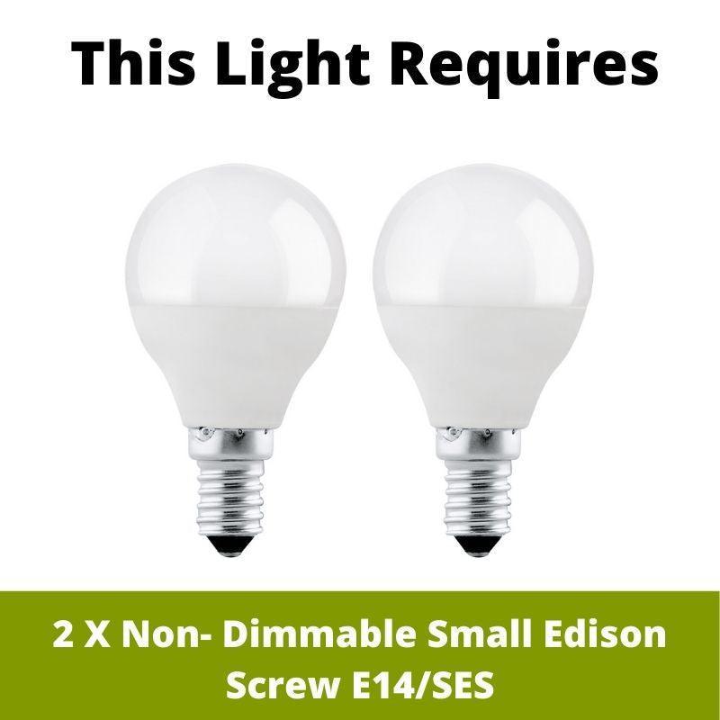 Eglo Murcia Black Wall Light - Alabaster Glass Shade