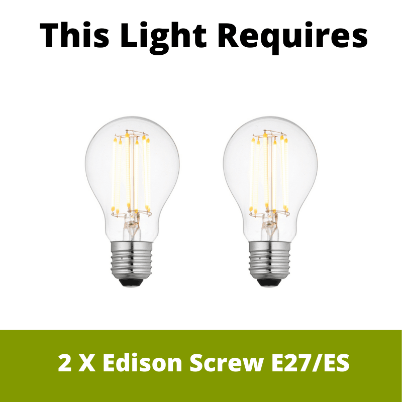 Eglo Amezola Black Bathroom 2 Light Wall light - IP44