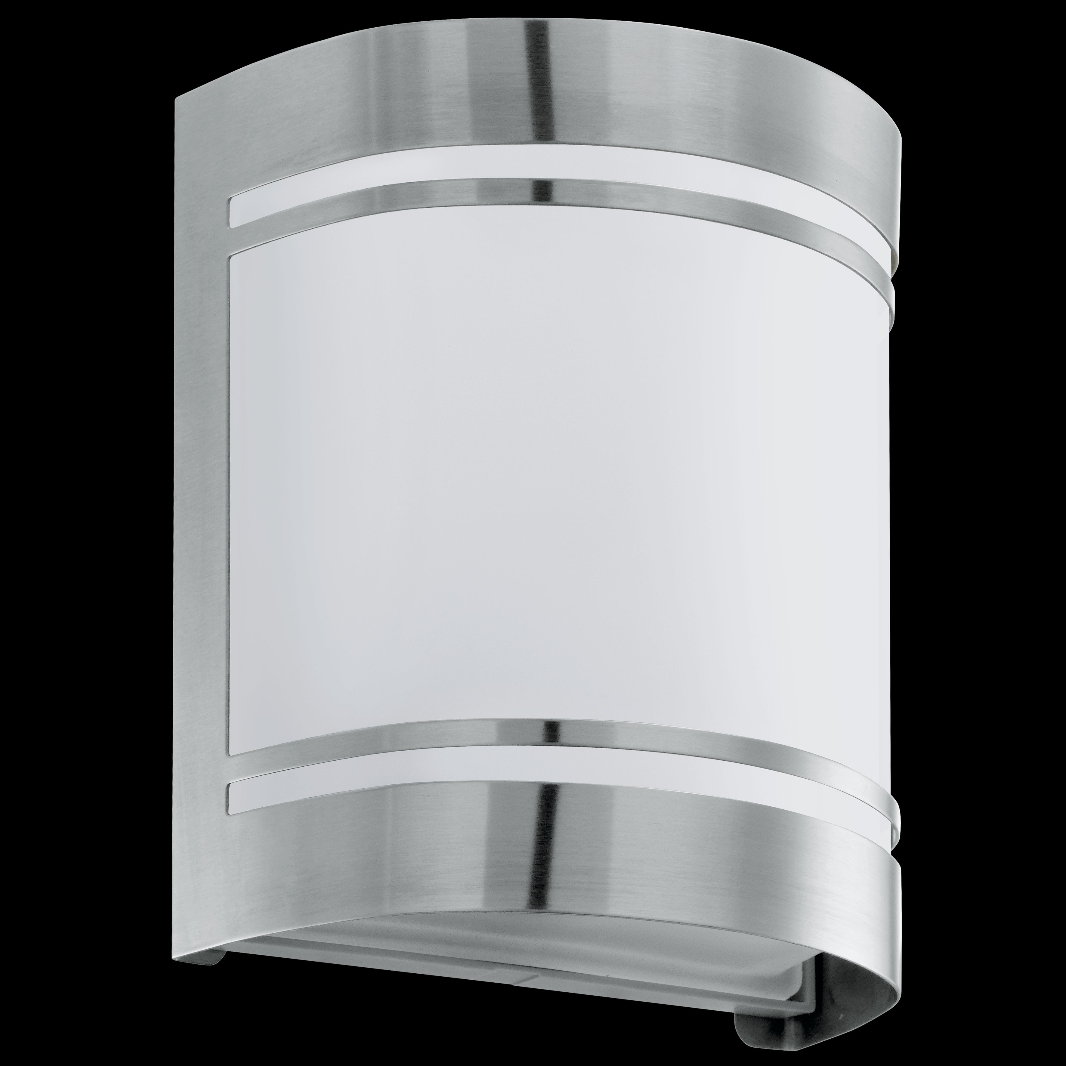 eglo cerno stainless steel curved outdoor wall light Hallway Lighting Close up