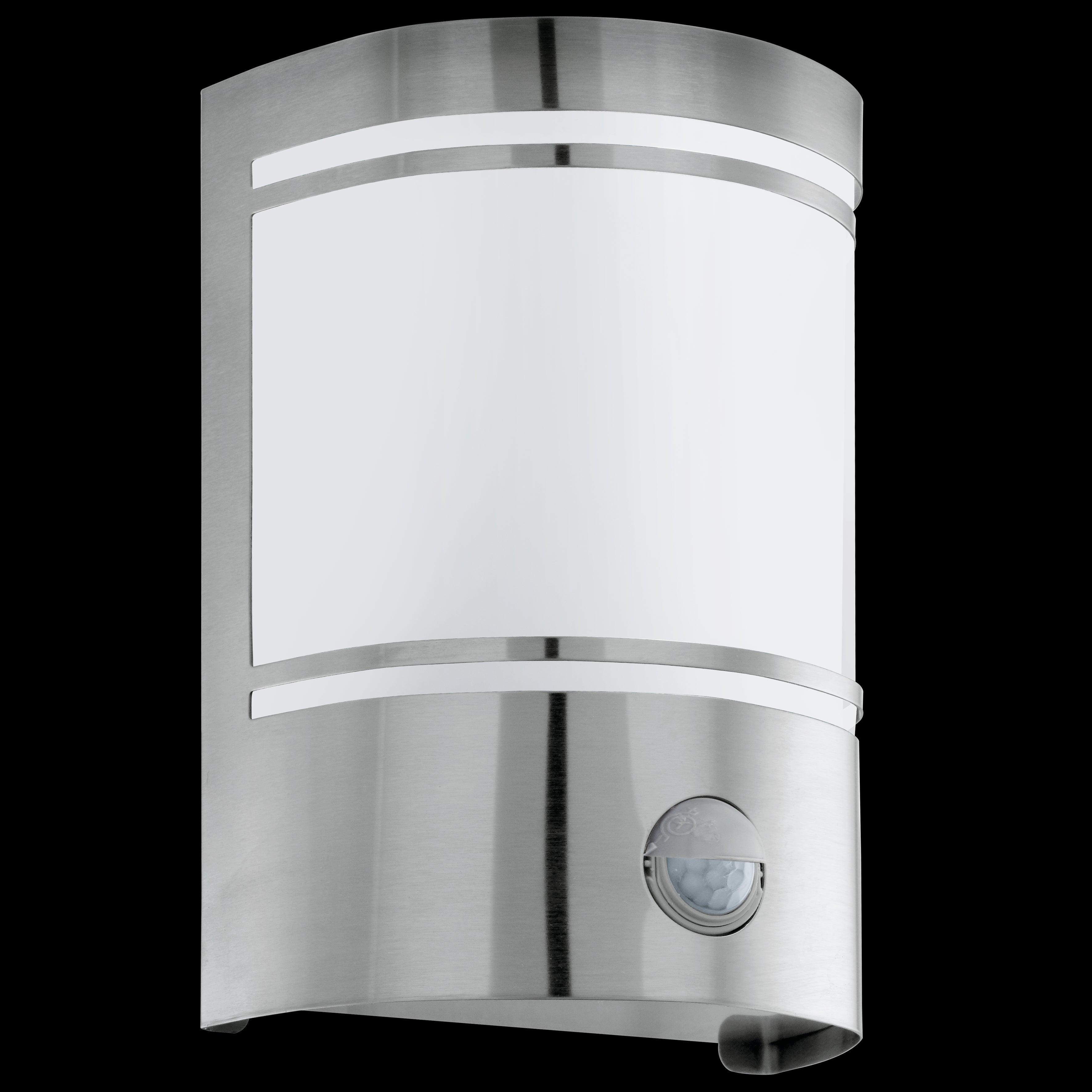 Eglo Cerno Stainless Steel Curved PIR Outdoor Wall Light-clearance