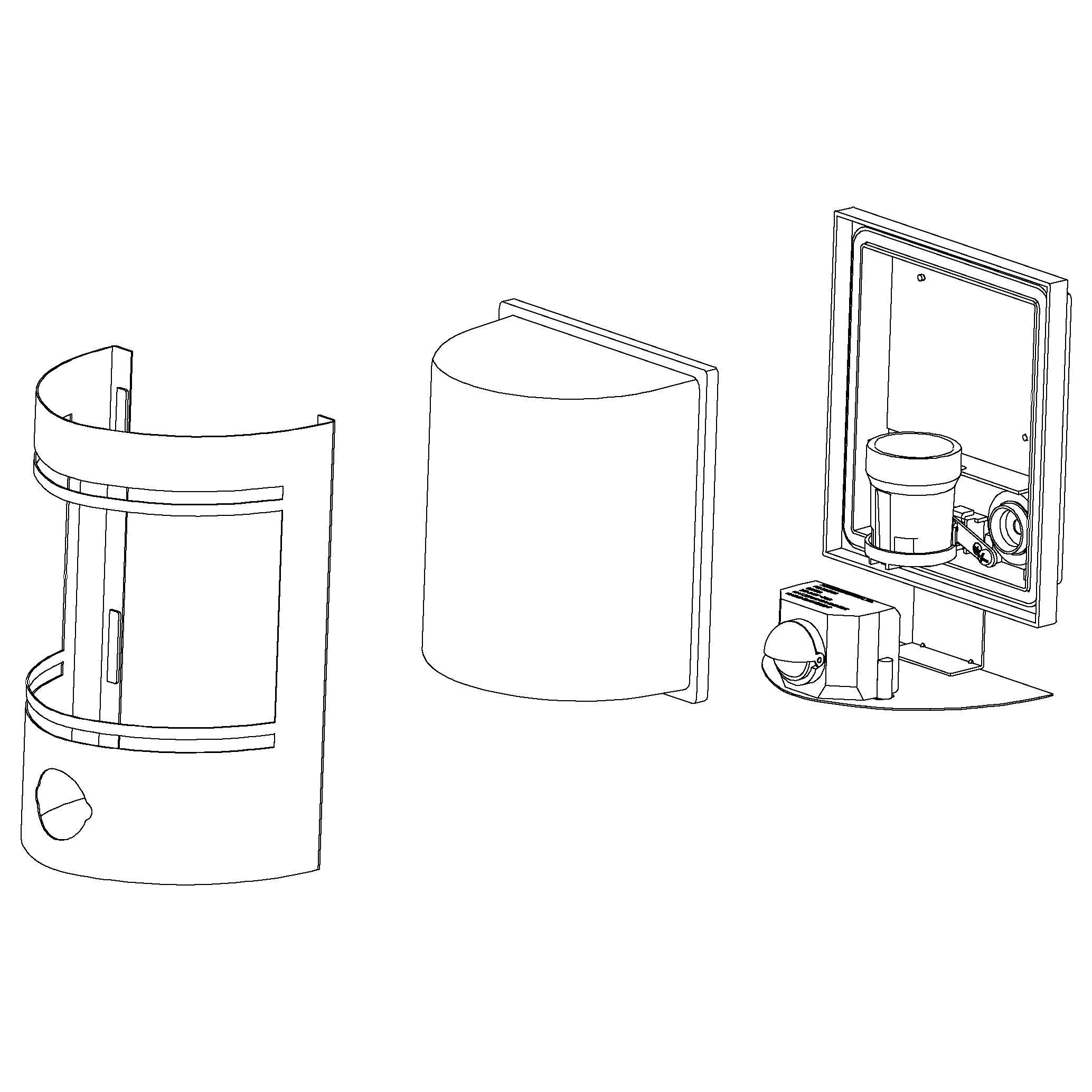 Eglo Cerno Stainless Steel Curved PIR Outdoor Wall Light-clearance