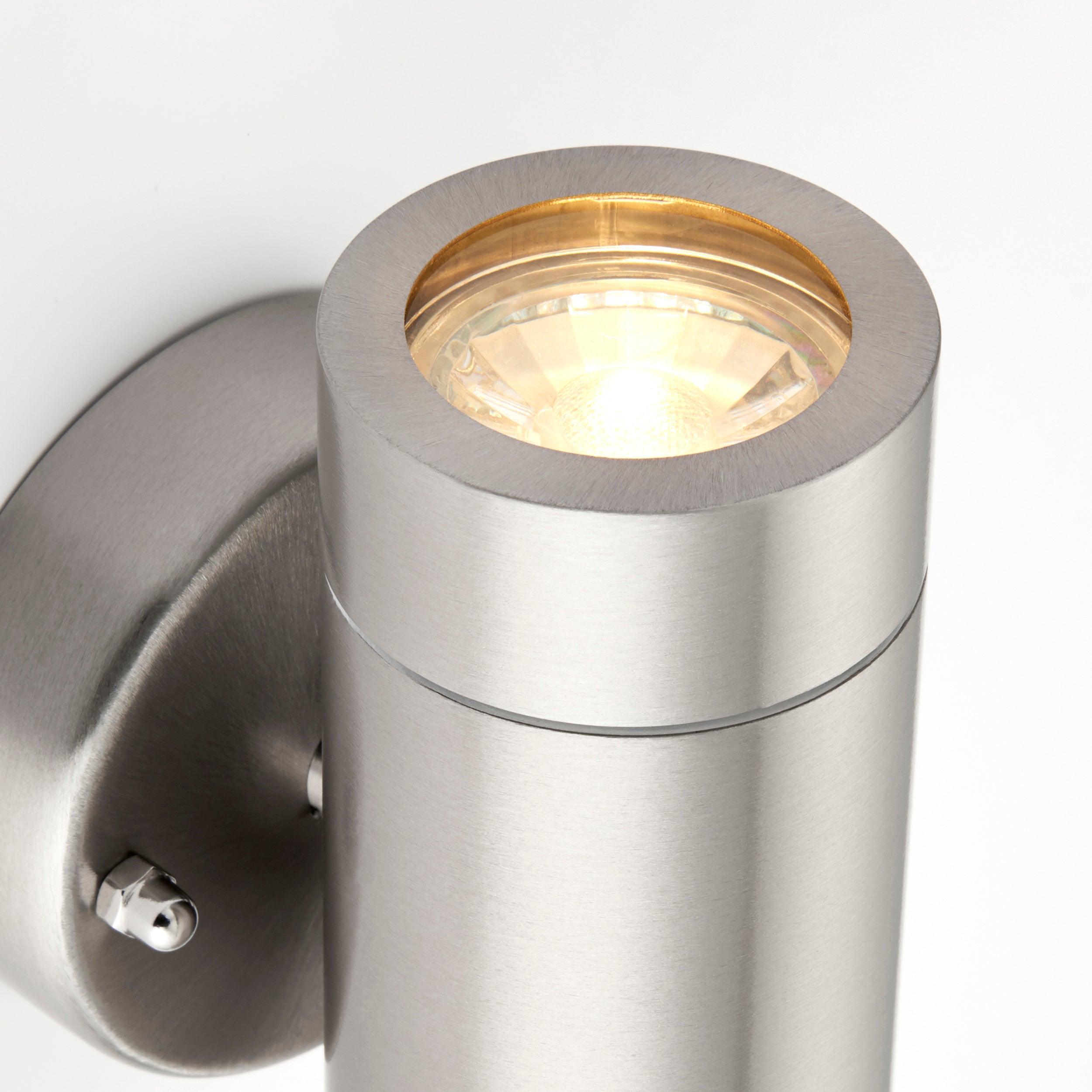 palin twin led outdoor up down wall light ip44 7w by saxby lighting, close up image 153