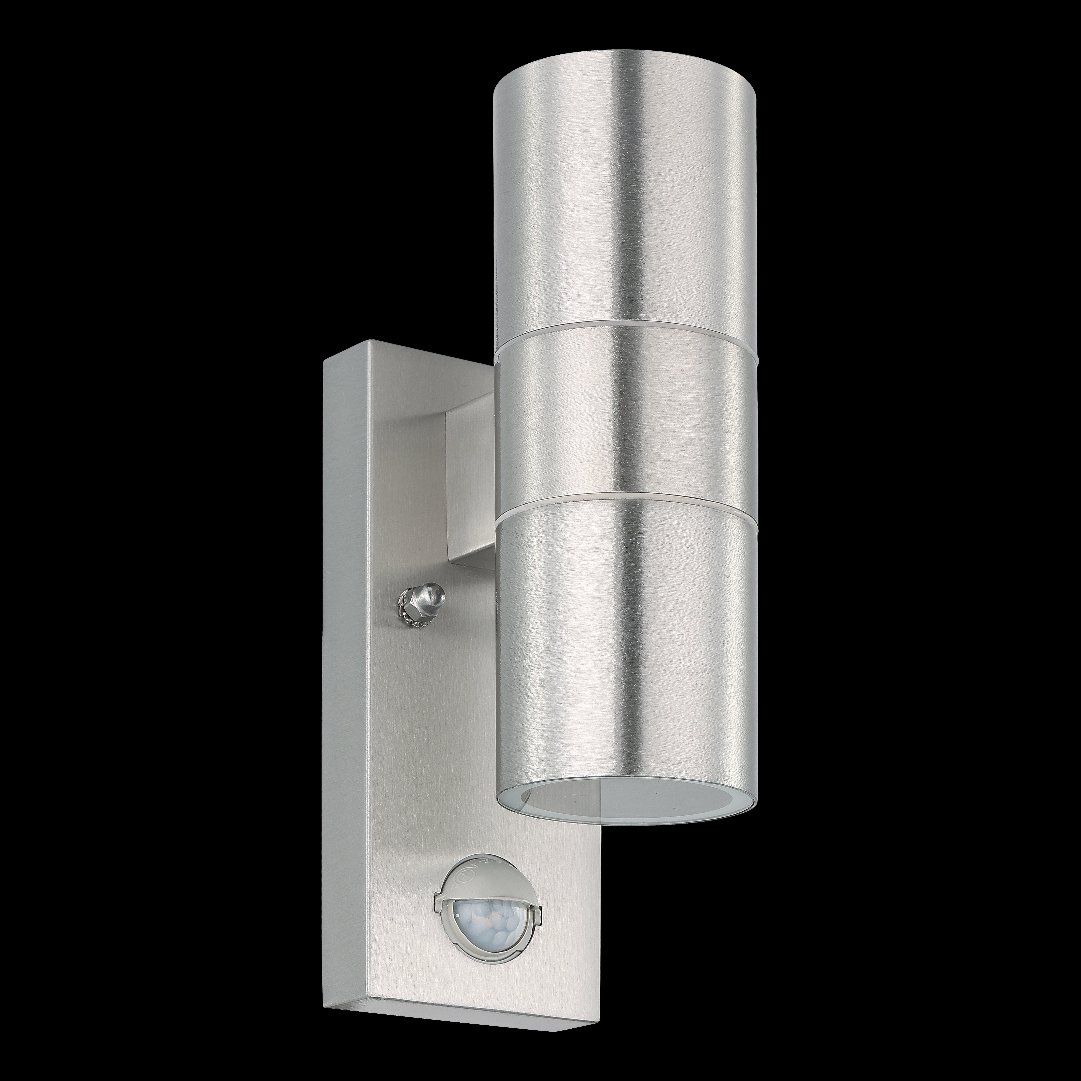 eglo riga 5 up down stainless steel pir outdoor wall light living room image