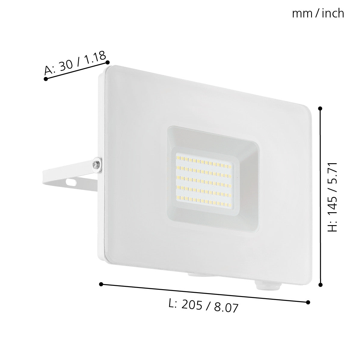 eglo faedo 3 ip65 white led outdoor flood light 53w kitchen lighting