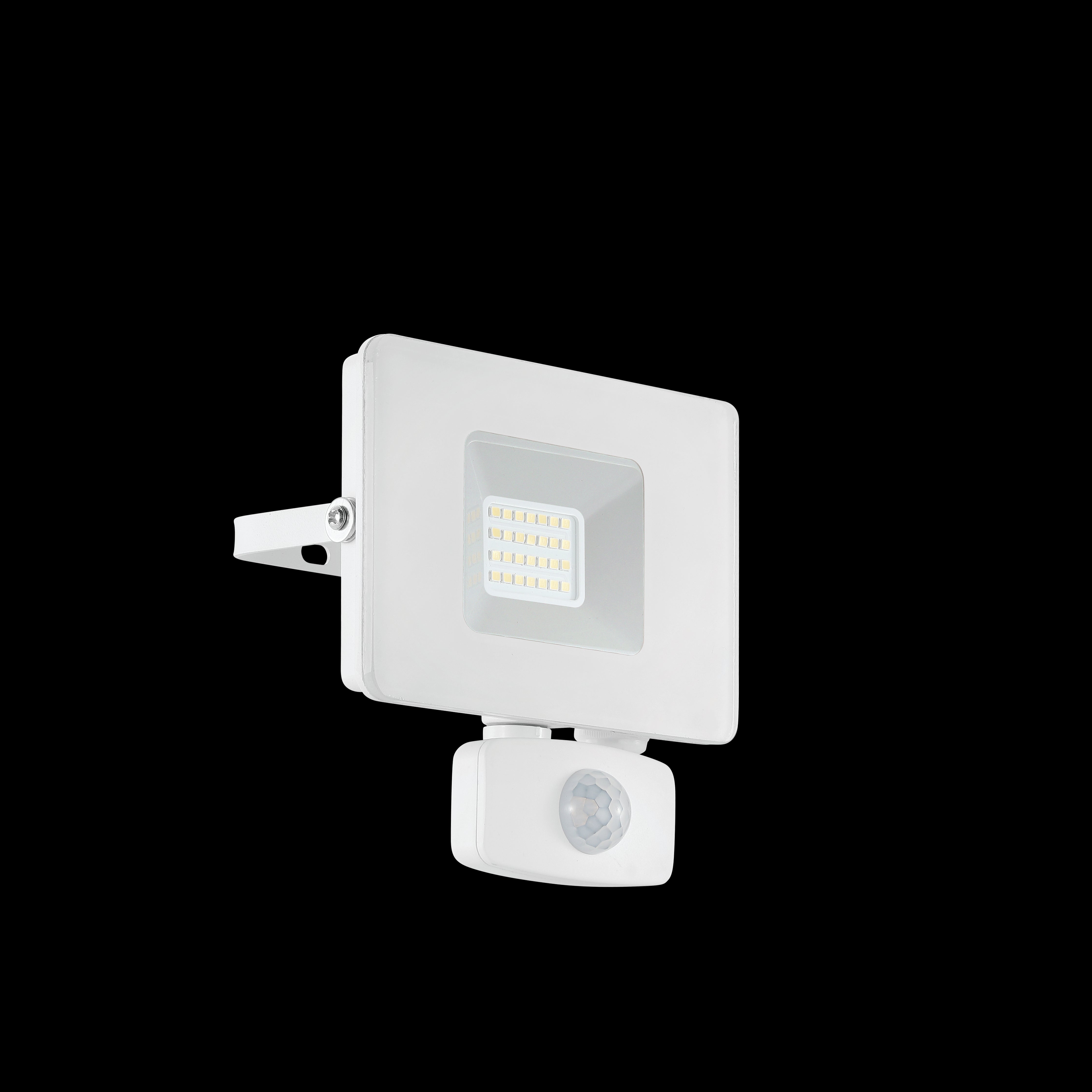 eglo faedo 3 ip44 white led pir outdoor flood light 21w living room image