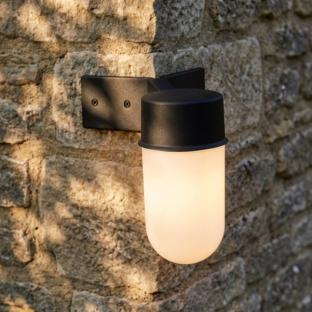 Ware Black Outdoor Wall Corner Light IP44 40W