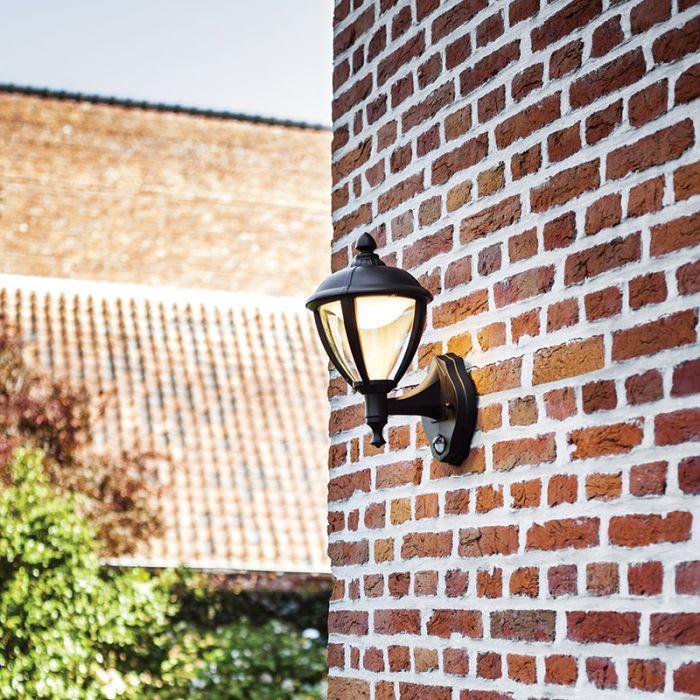 Lutec Unite PIR Outdoor LED Wall Light - Black-clearance