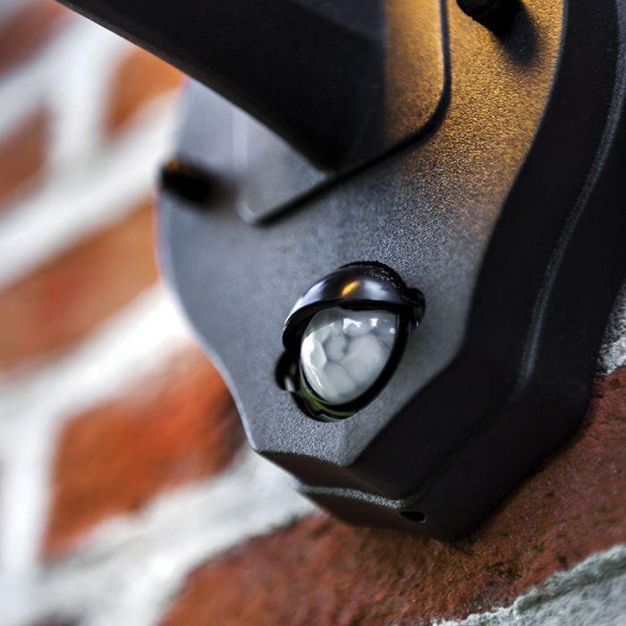 Lutec Unite PIR Outdoor LED Wall Light - Black-clearance