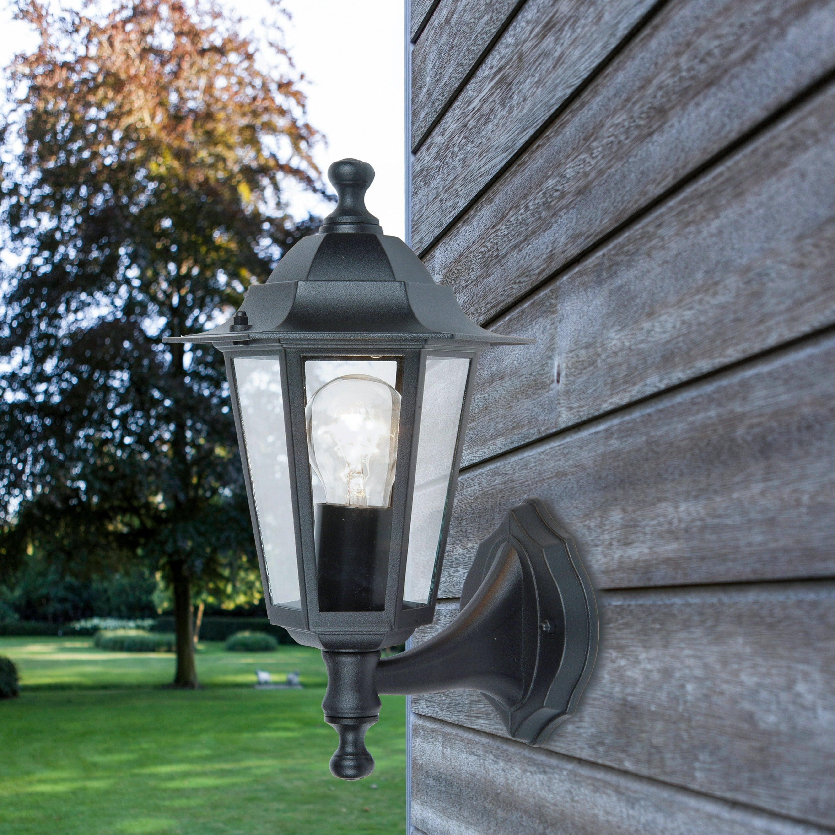 Lutec Coastal Outdoor Black Wall Lantern Light-clearance