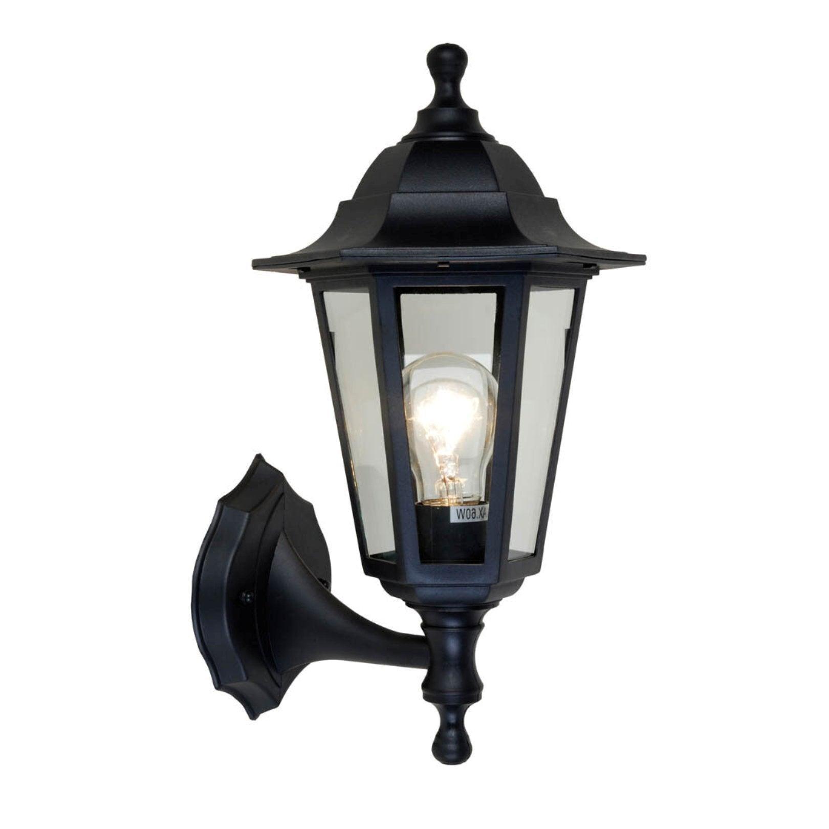 Lutec Coastal Outdoor Black Wall Lantern Light-clearance