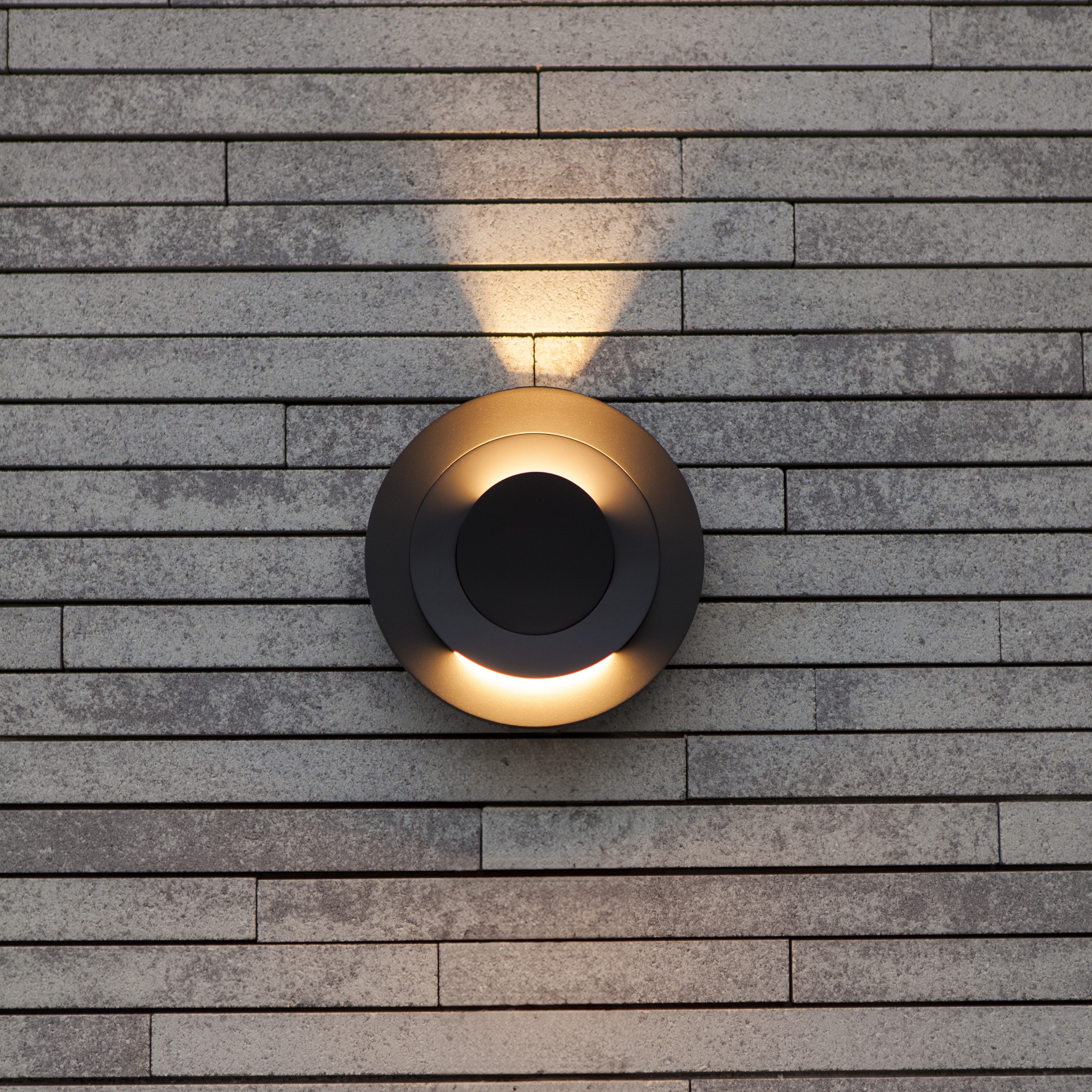 Lutec Moov Outdoor Wall Light - Dark Grey