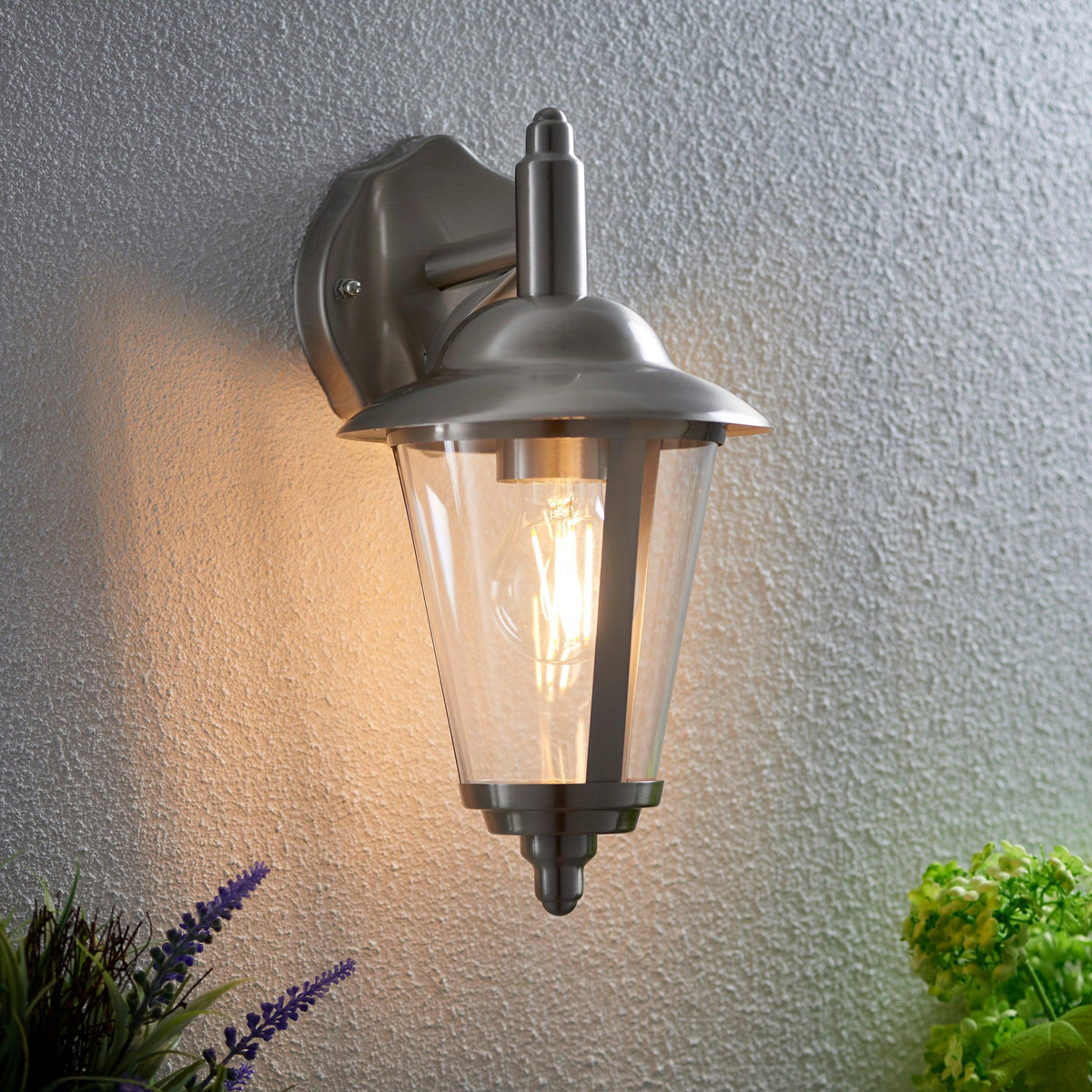 Endon Klien Polished Stainless Steel Finish Outdoor Wall Light YG-861-SS