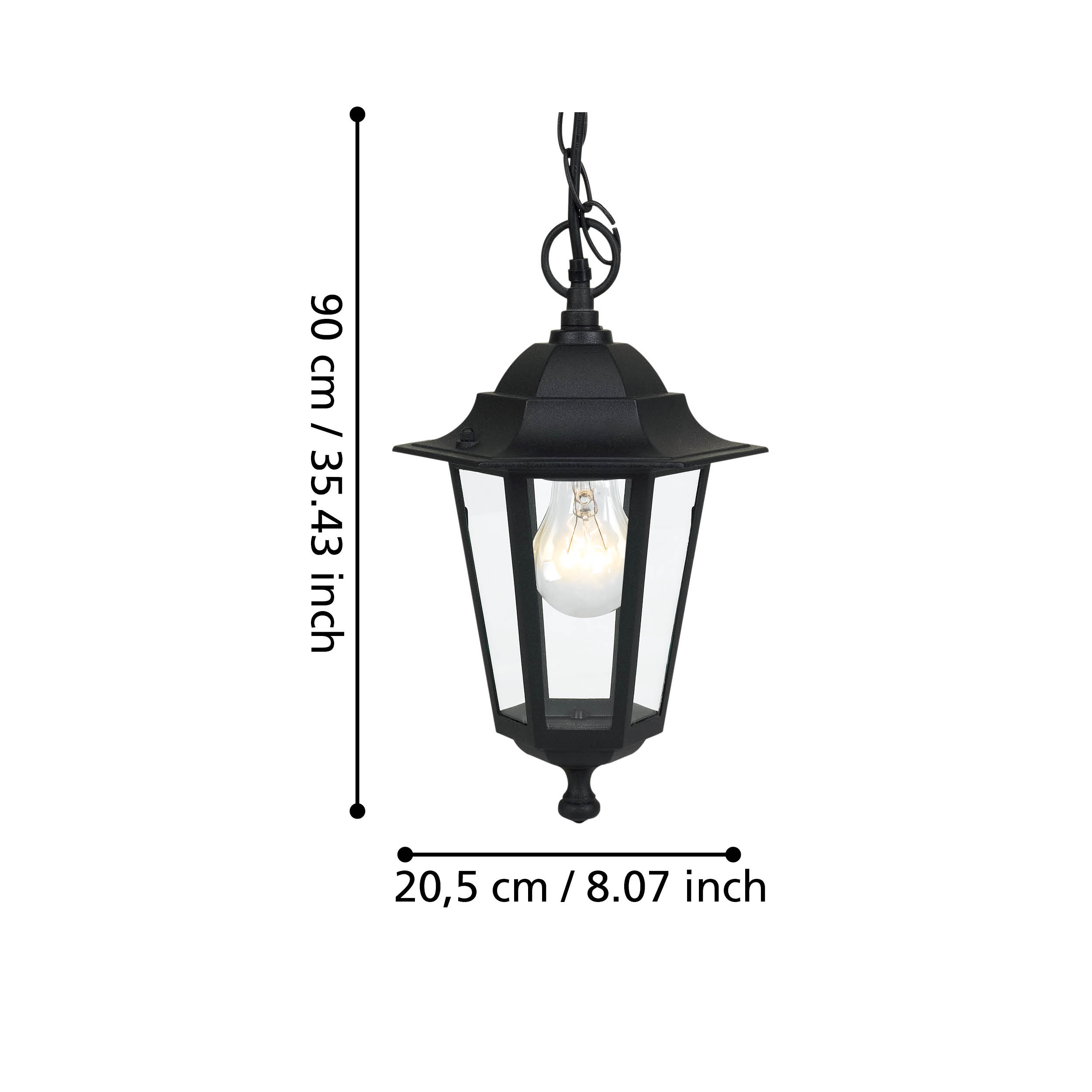 eglo laterna 4 ip44 black outdoor ceiling pendant kitchen lighting
