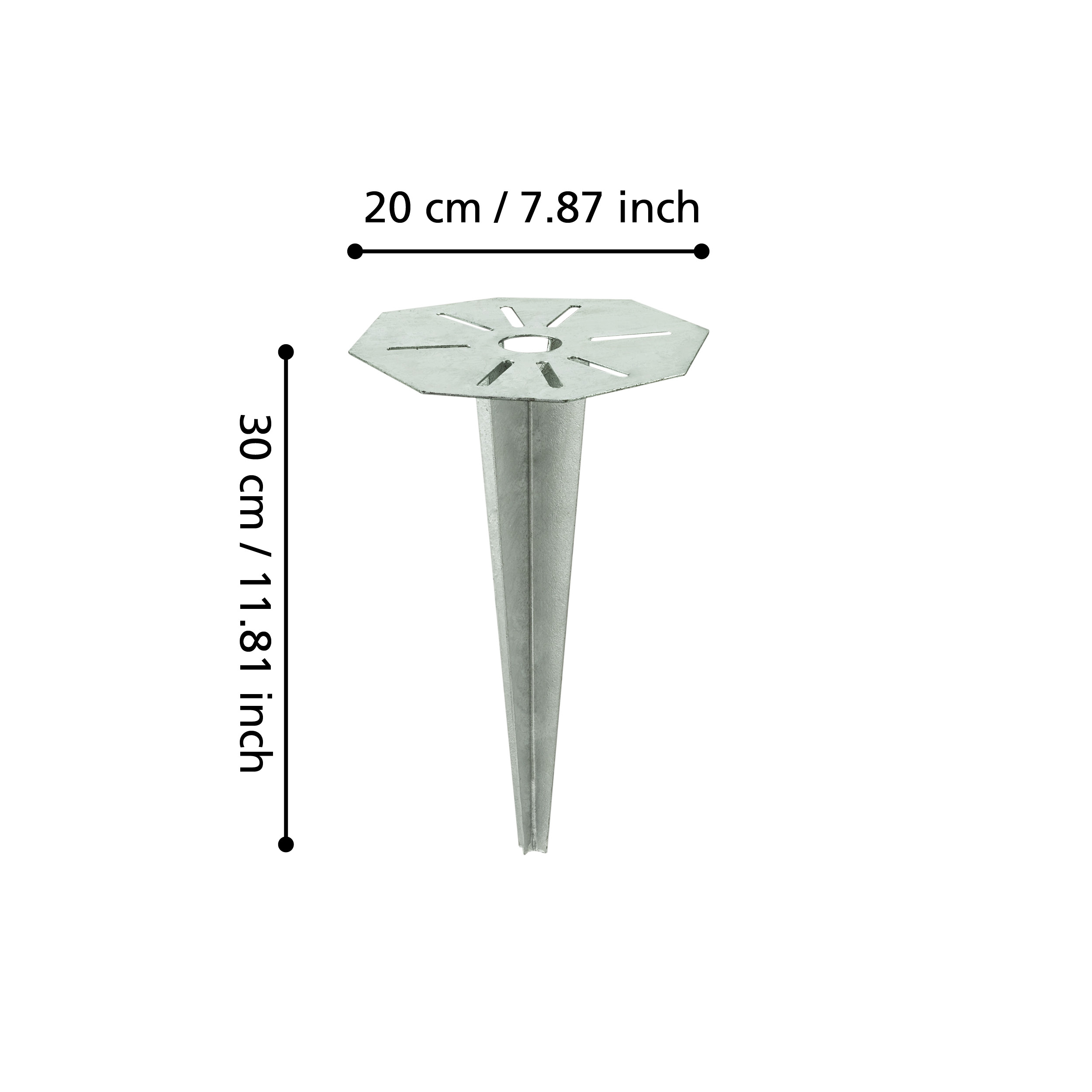 eglo cuba zinc outdoor ground spike 30cm living room image