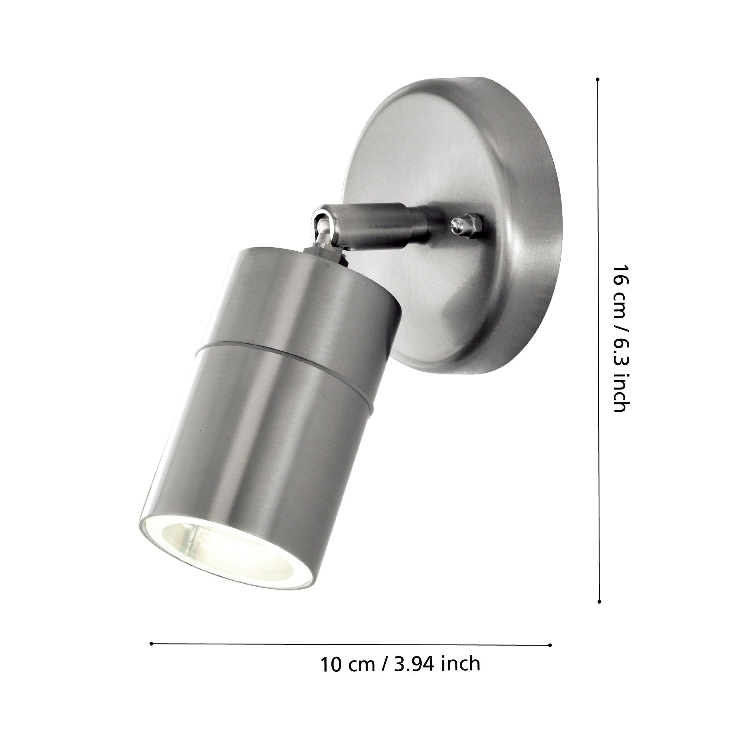 Eglo Stockholm 1 IP44 Stainless Steel Outdoor Spot Light