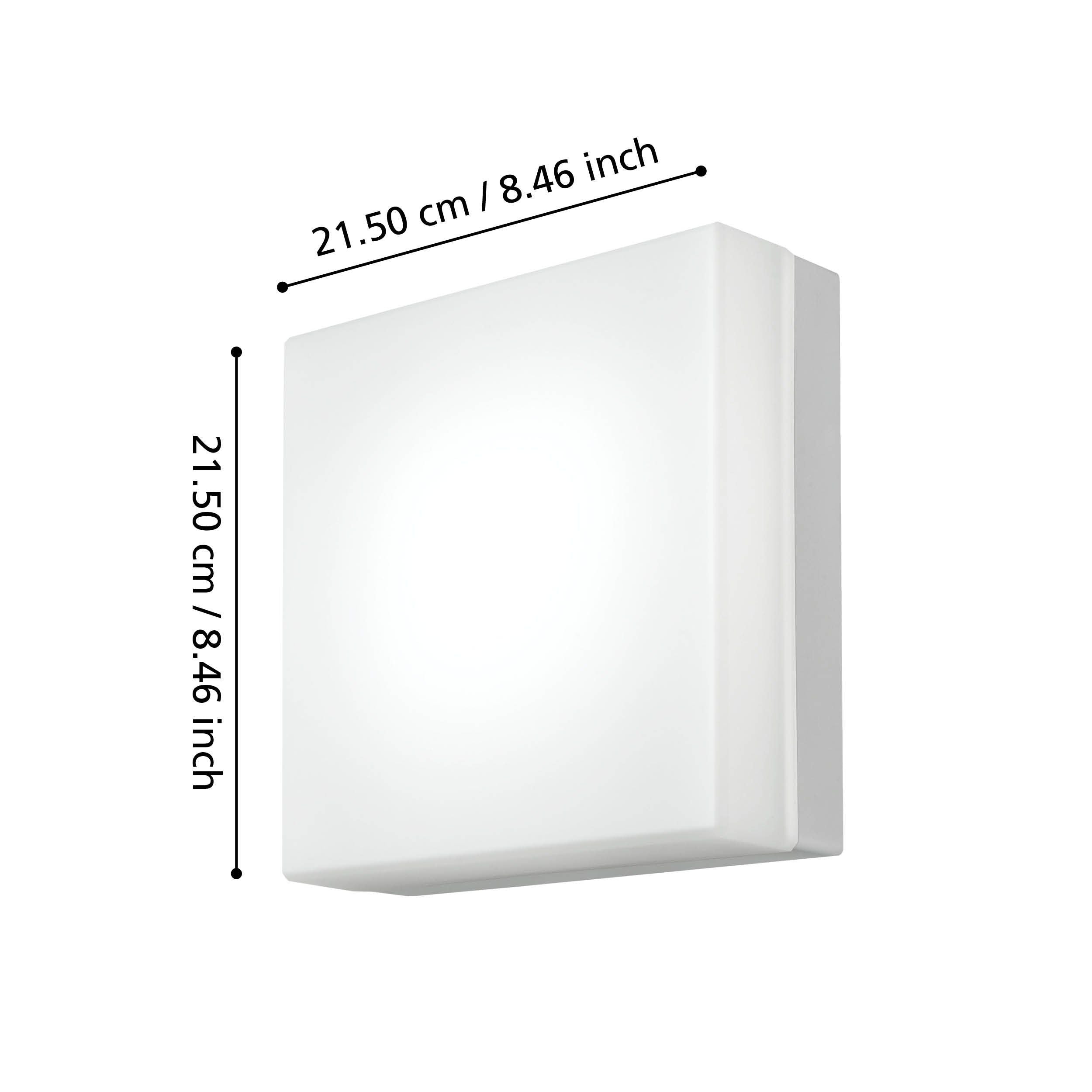 Eglo Sonella LED White Square IP44 Outdoor Wall Light