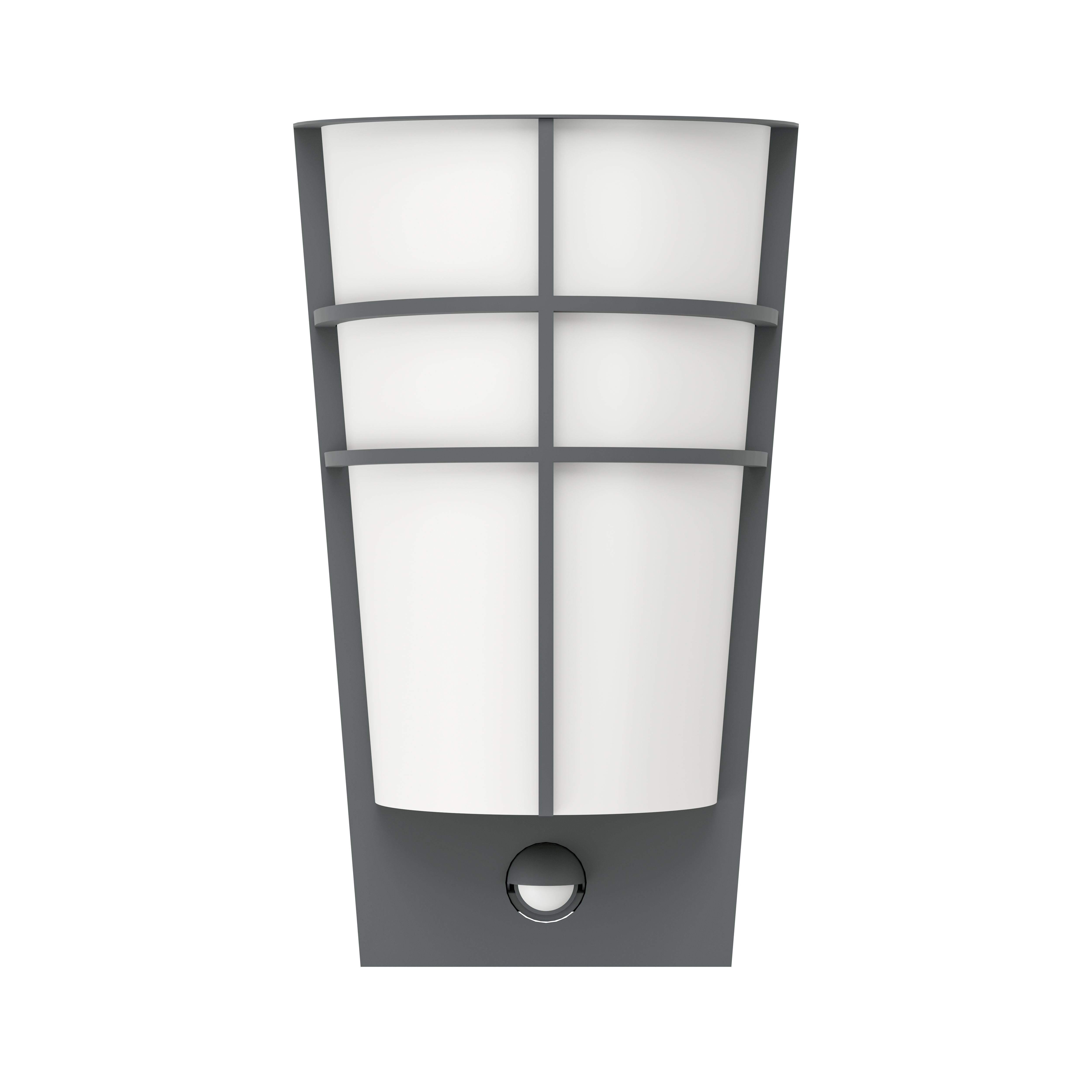 eglo breganzo 1 led grey pir outdoor wall light ip44 living room close up