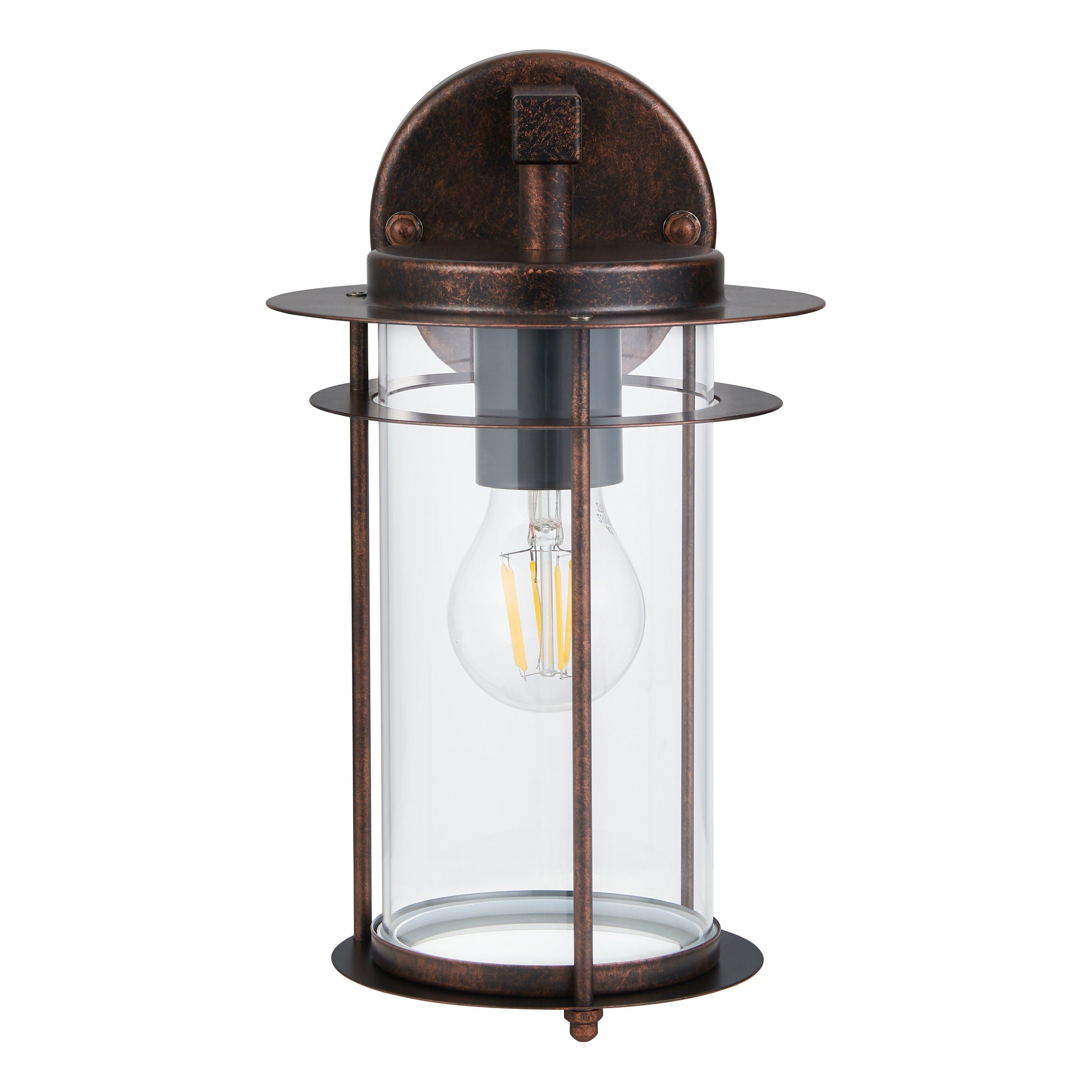 Eglo Valdeo IP44 Antique Copper Outdoor Wall Light