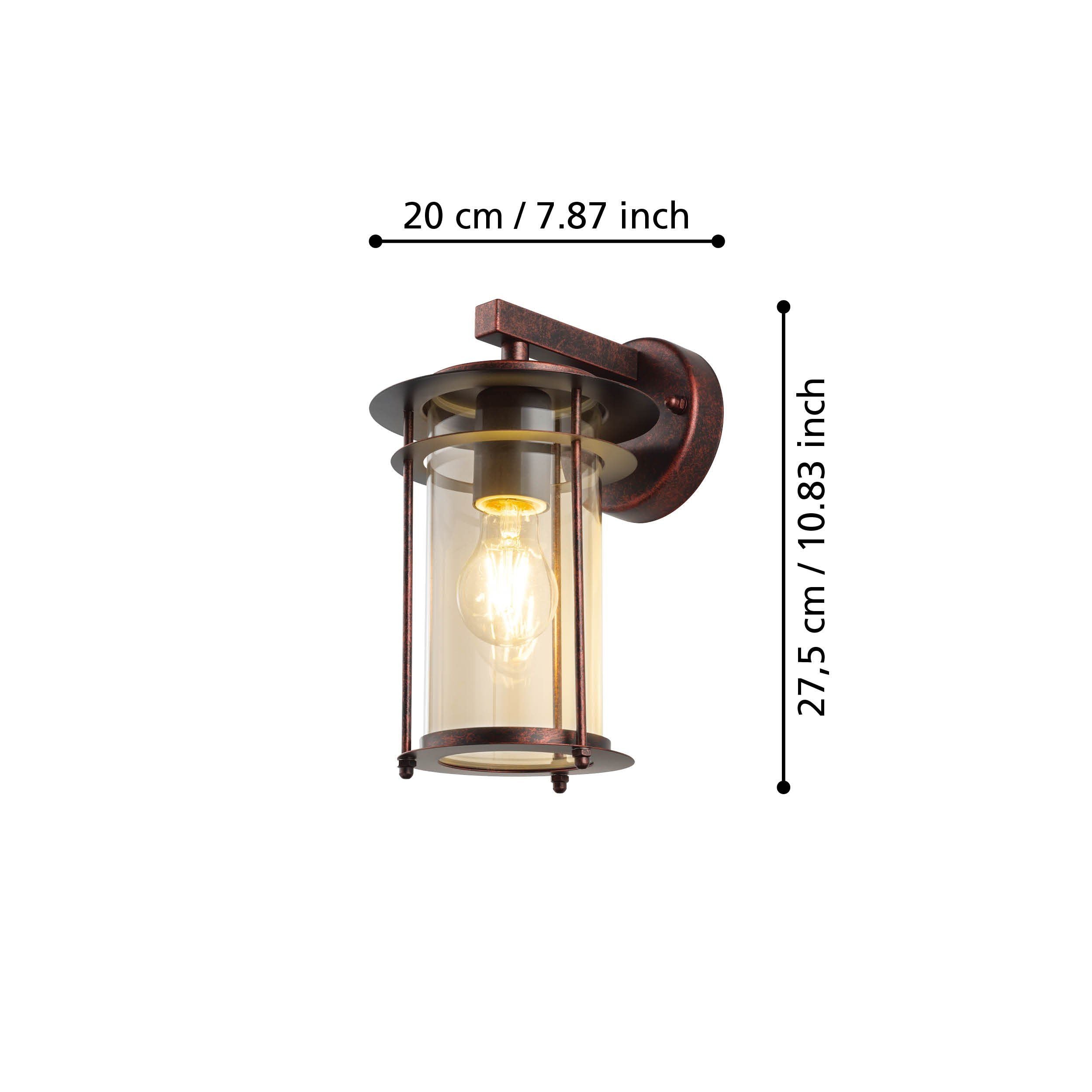 Eglo Valdeo IP44 Antique Copper Outdoor Wall Light