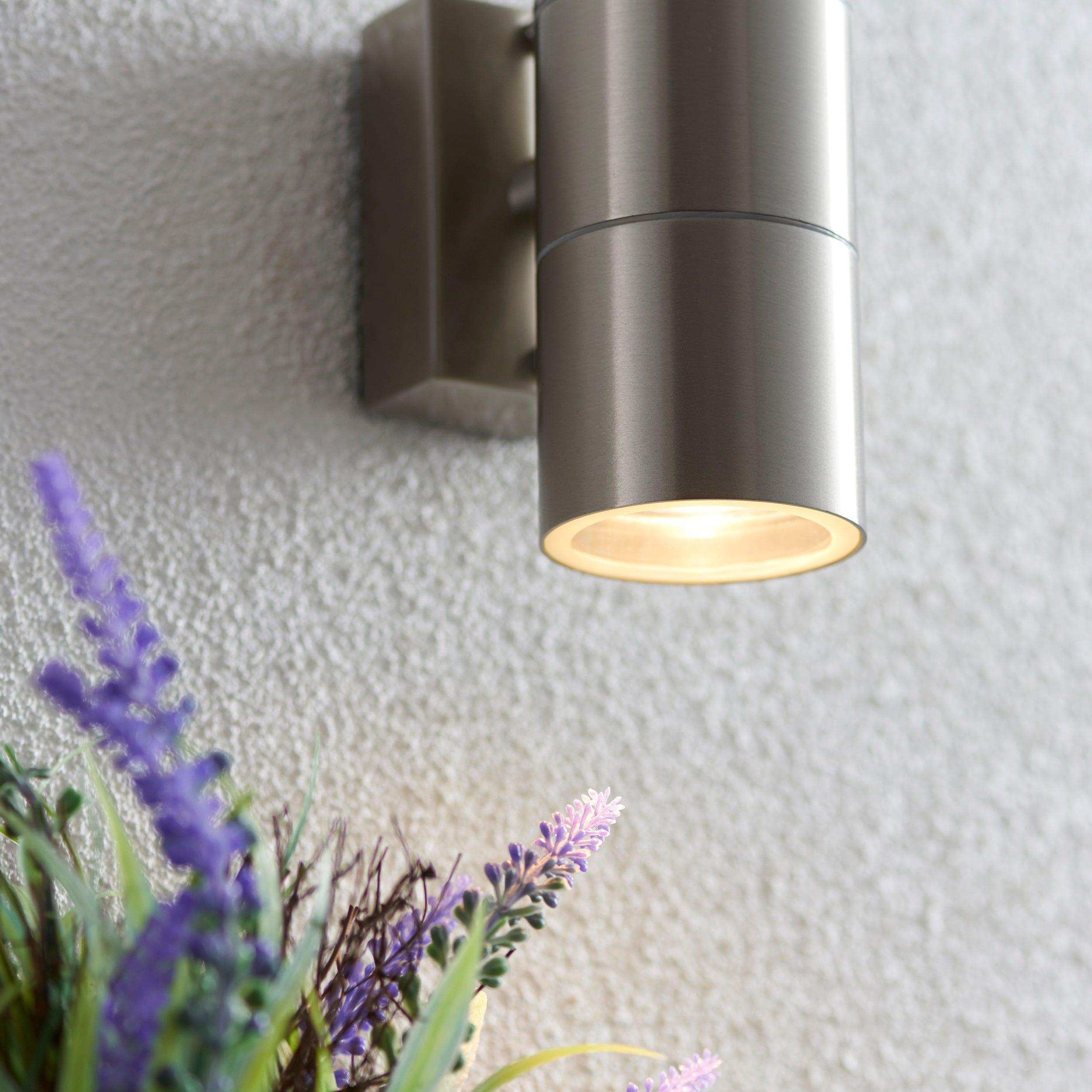Endon Canon Stainless Steel Outdoor Up & Down Wall Light
