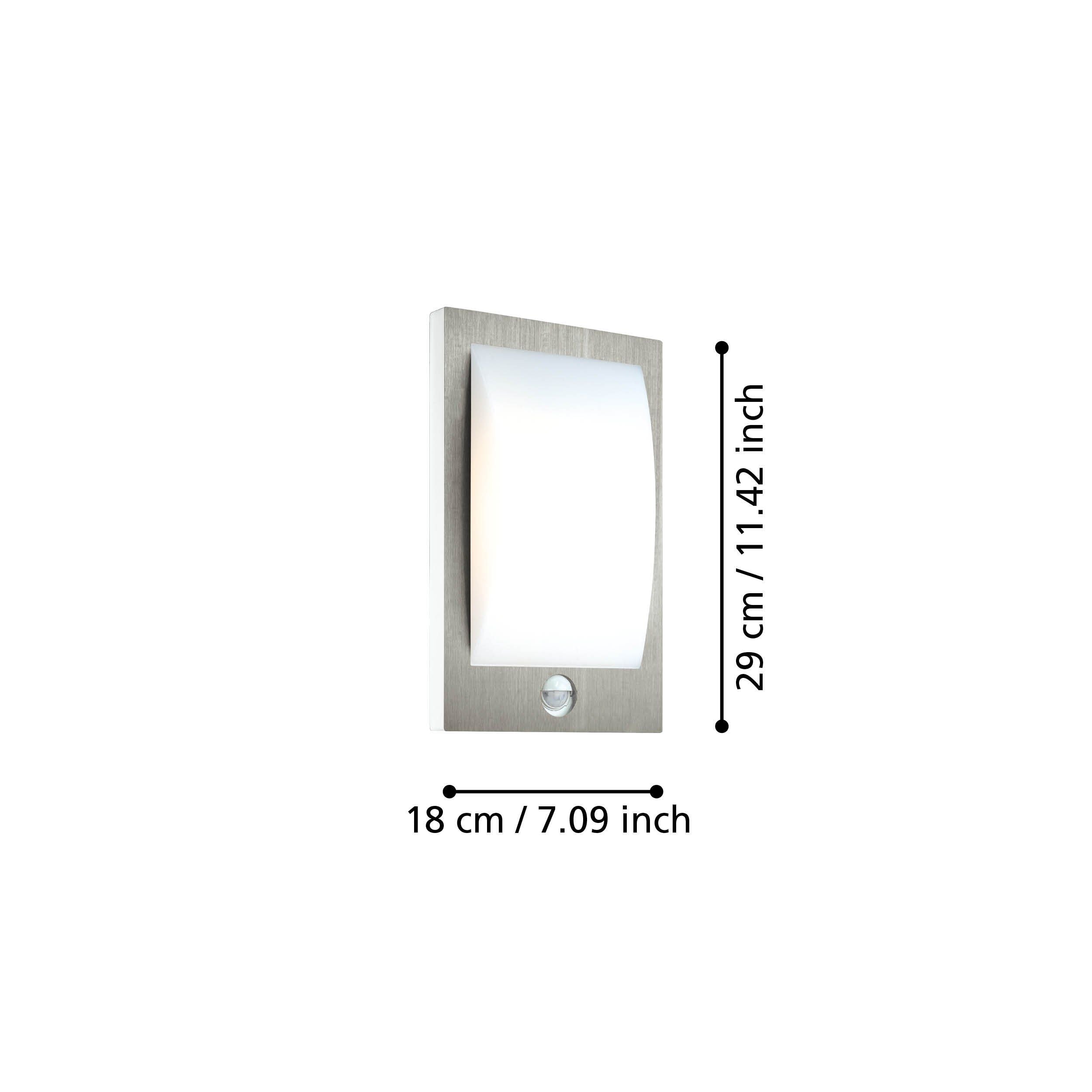 Eglo Verres IP44 Stainless Steel PIR Outdoor Wall Light